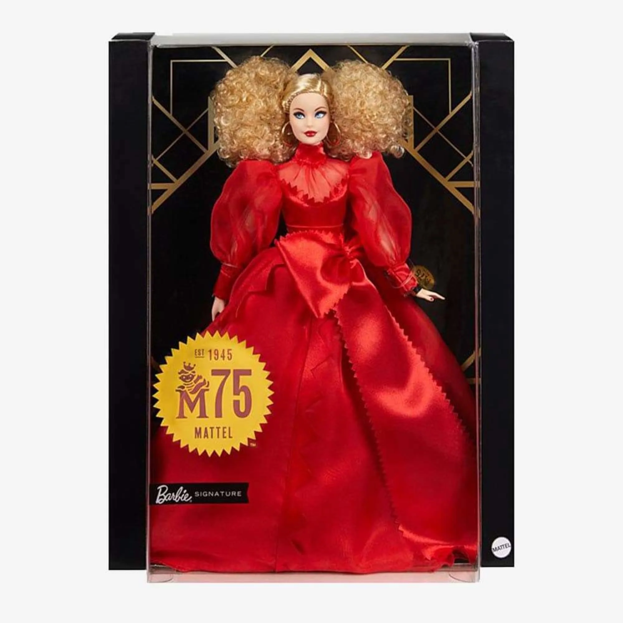 Mattel Creations Barbie Collector Mattel 75th Anniversary Doll (12-in Blonde) in Red Gown
