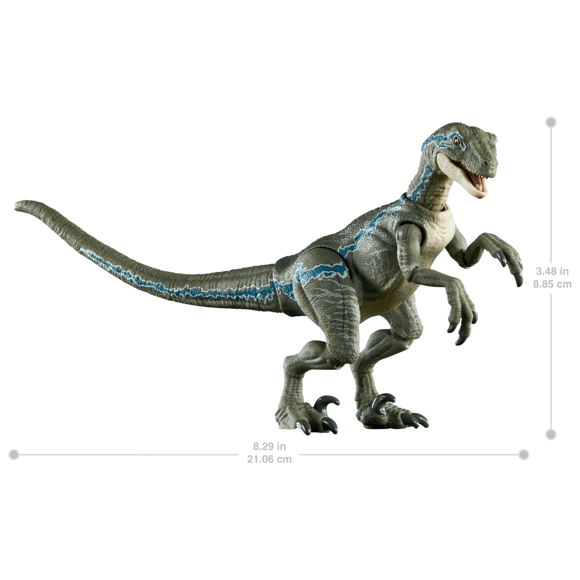 Mattel Creations Jurassic World Hammond Collection Velociraptor Blue Dinosaur Figure