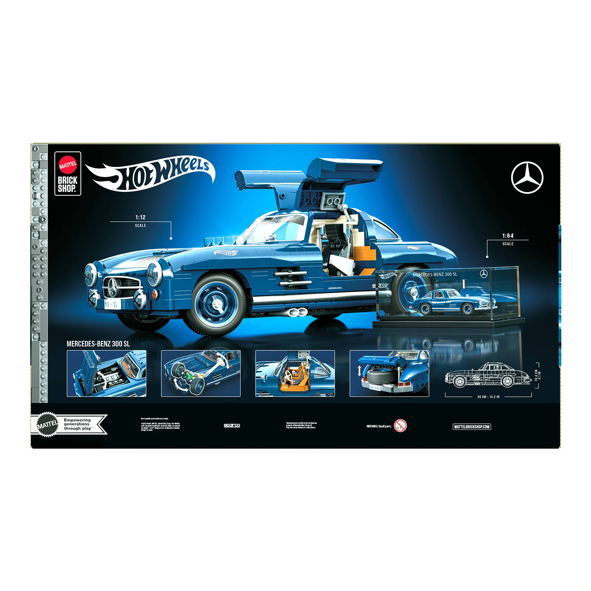 Mattel Creations Mattel Brick Shop Hot Wheels Mercedes-Benz 300 SL Building Set