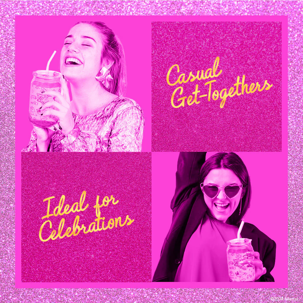 Mattel Creations Barbie™ X Dragon Glassware® Love Out Loud Drinking Glasses