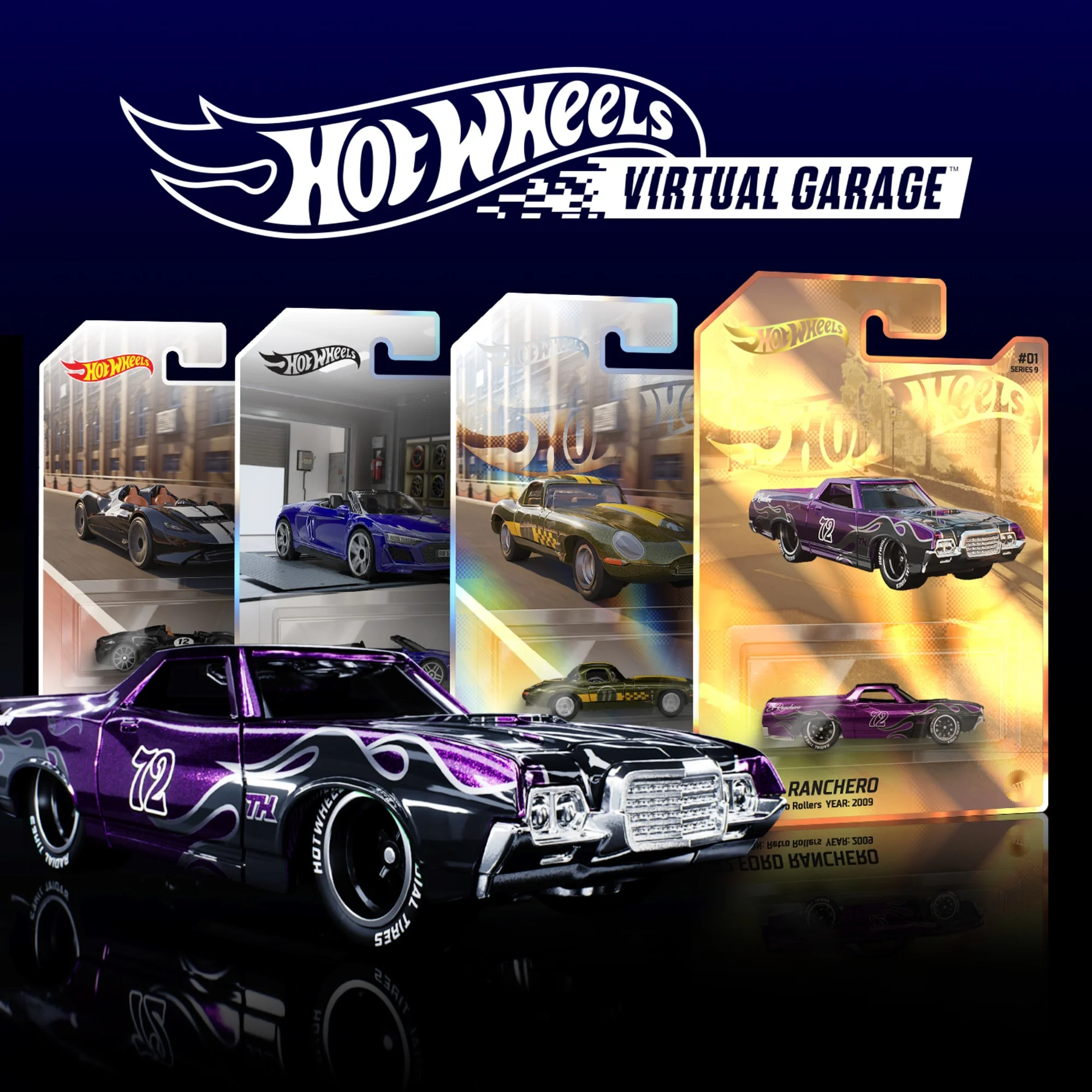 Mattel Creations Hot Wheels Virtual Garage Series 9: Standard Pack of 7 Virtual Collectibles
