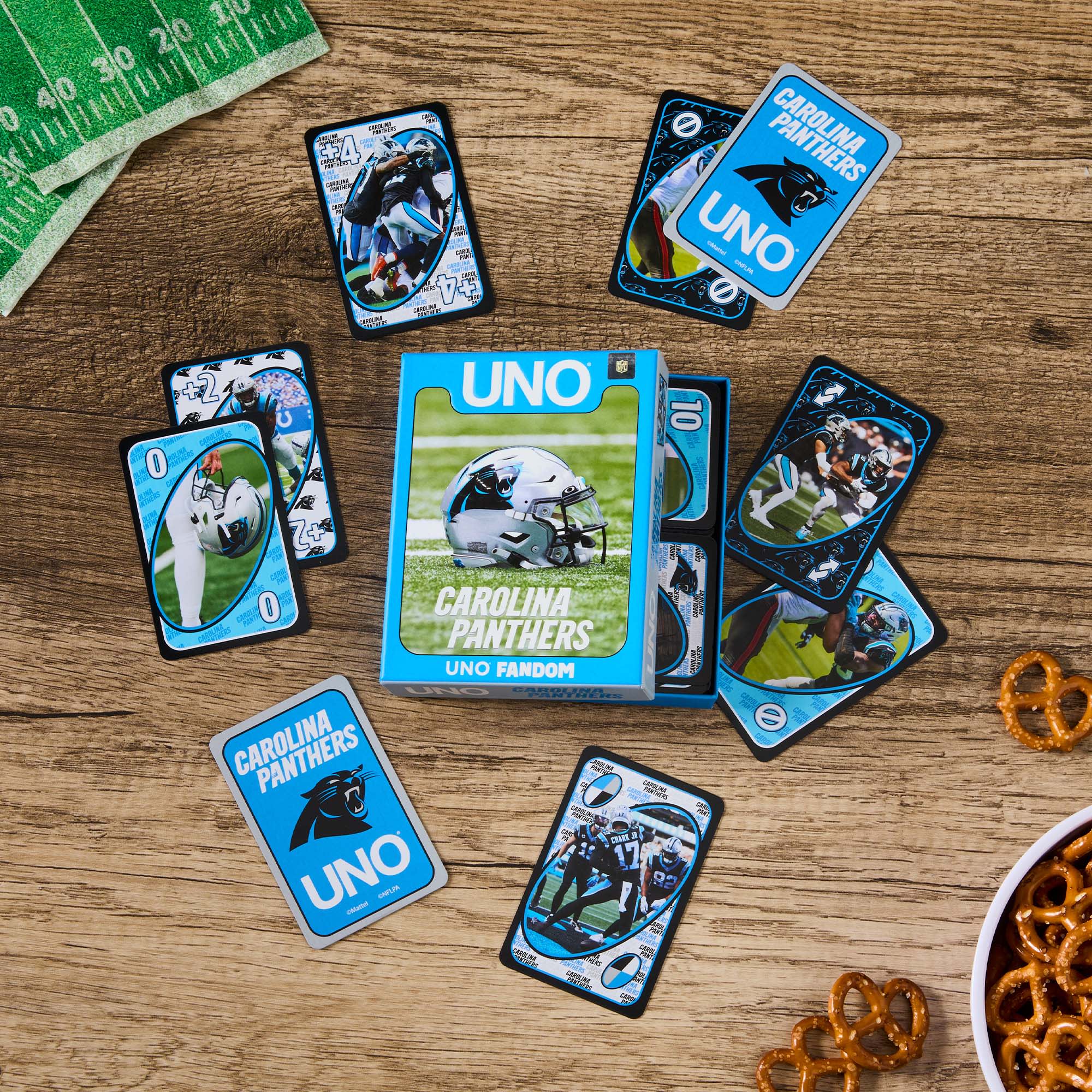 Mattel Creations UNO Fandom NFL Carolina Panthers Game Deck