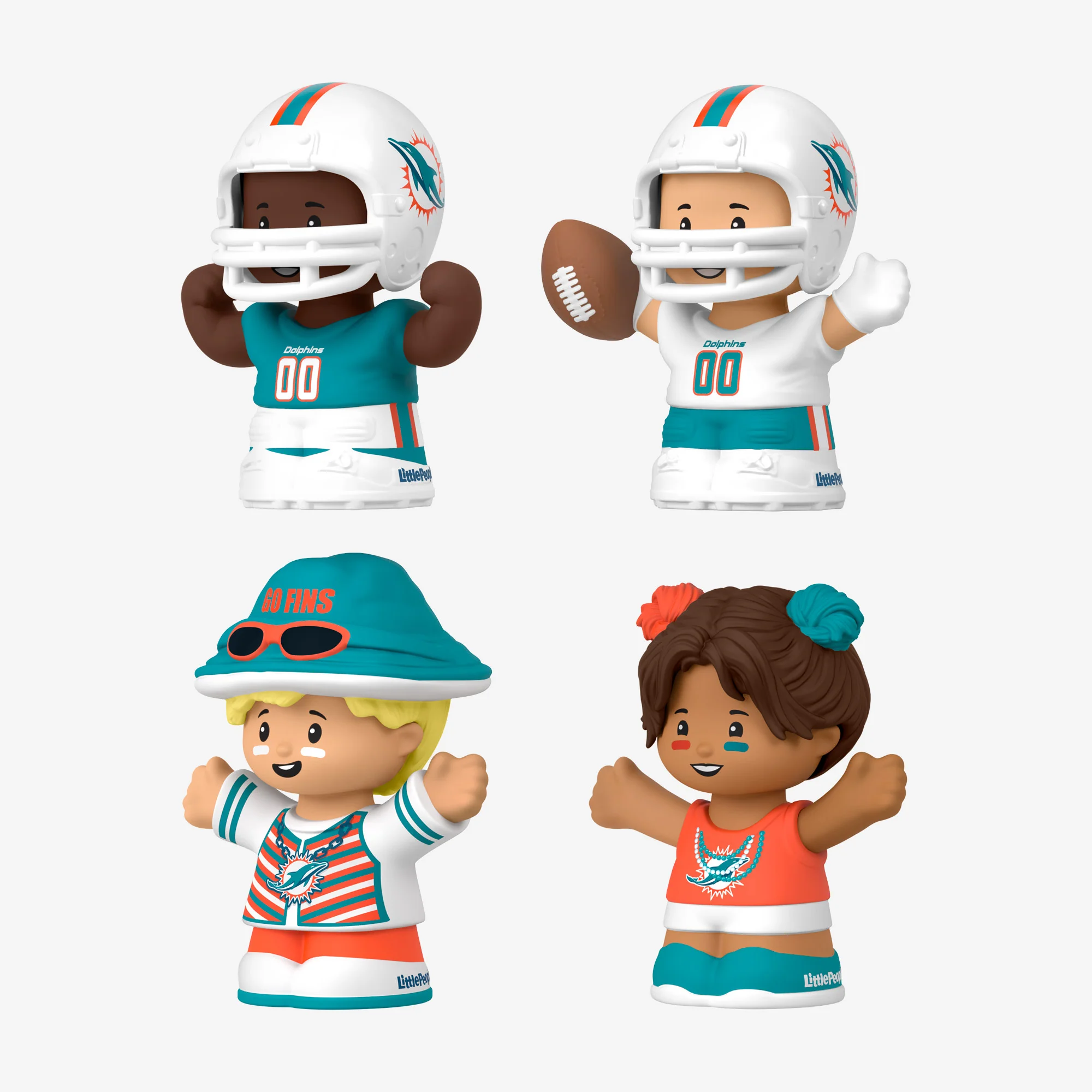 Mattel Creations Little People Collector x NFL Miami Dolphins Set