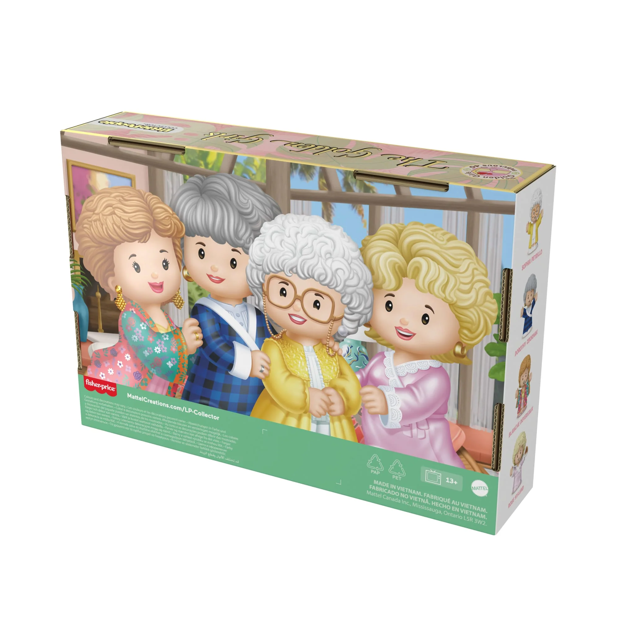 Mattel Creations Little People Collector The Golden Girls Late Night Cheesecake, 40th Anniversary Set