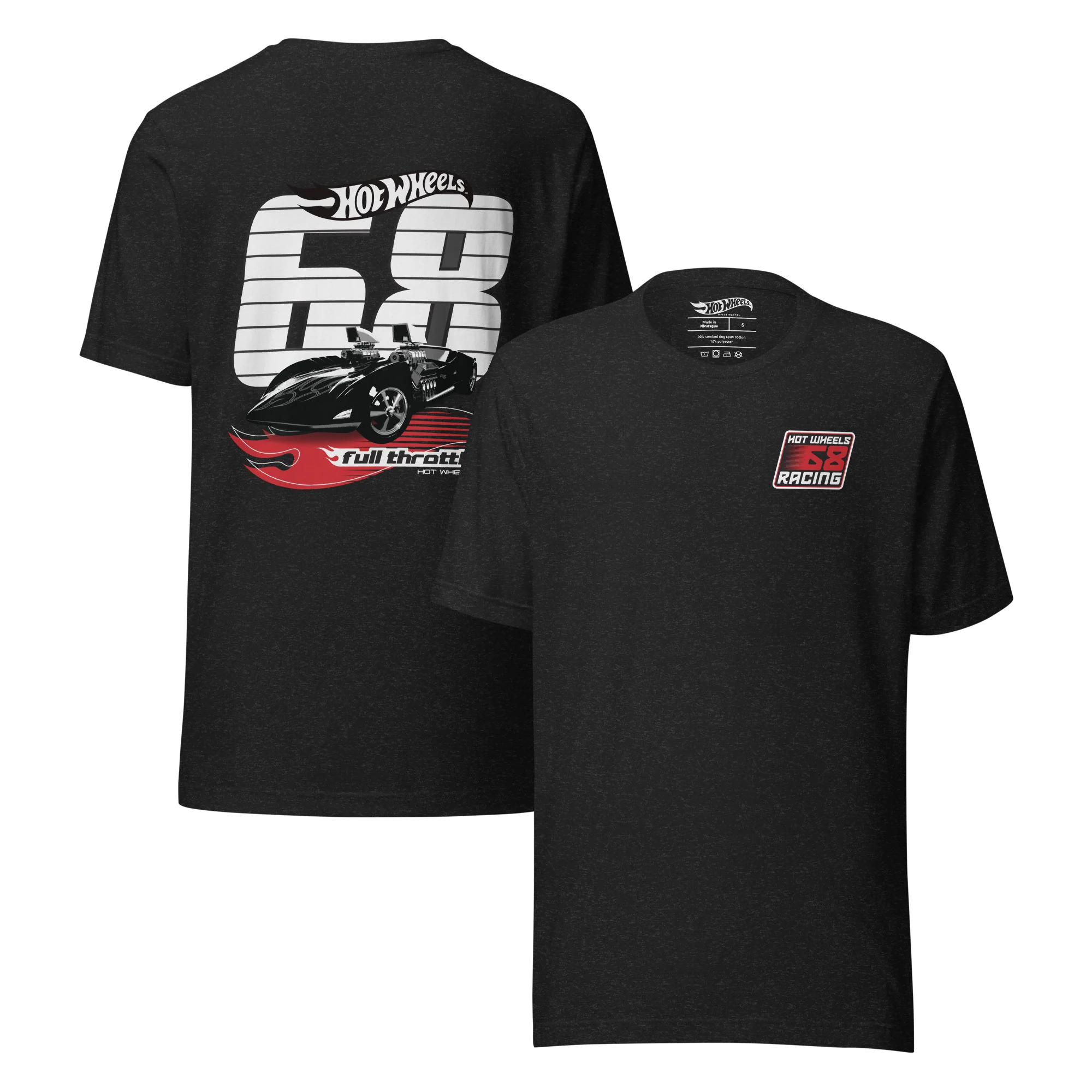 Mattel Creations Hot Wheels Racing Vintage Black T-Shirt