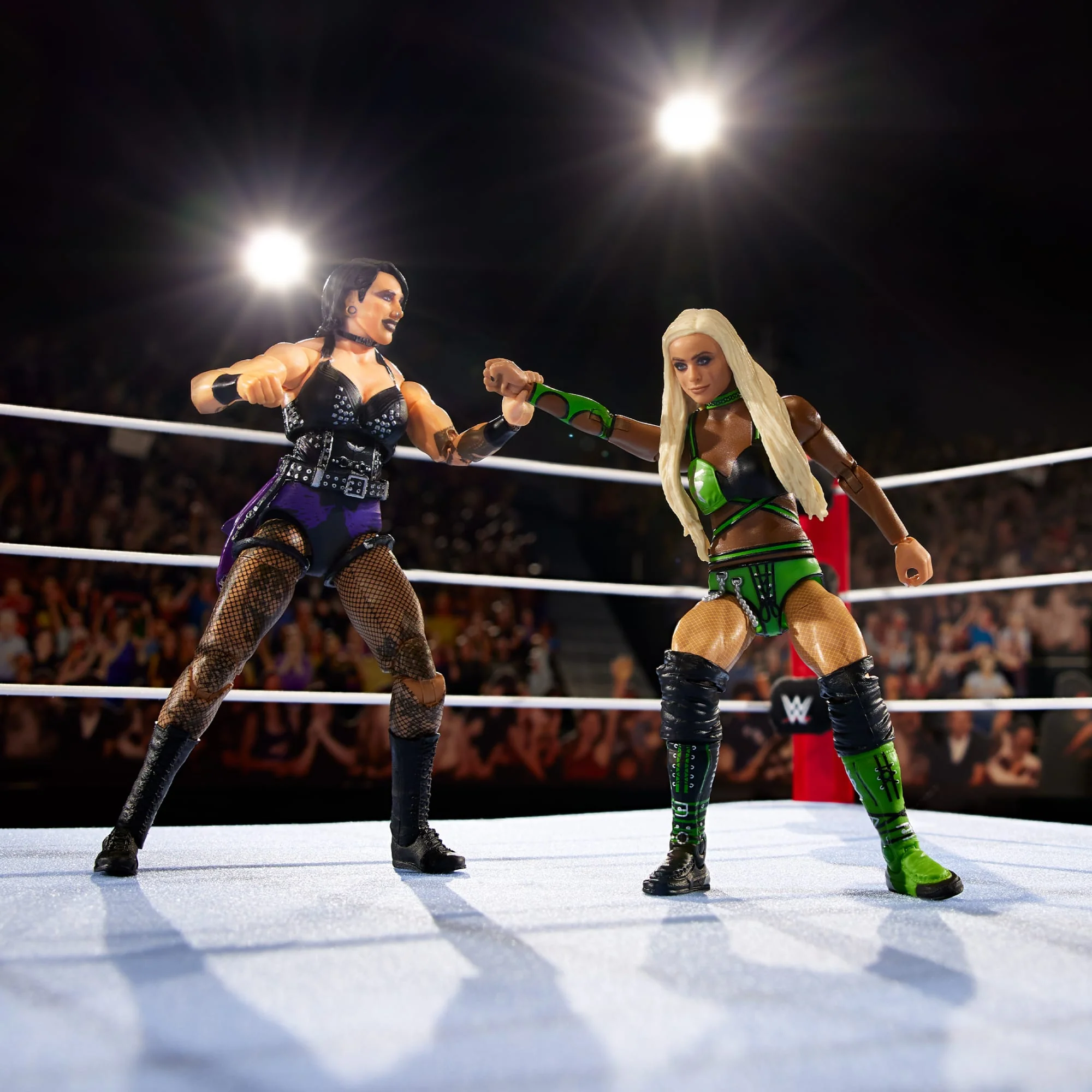 Mattel Creations WWE Ultimate Edition RAW Ring and WWE Superstar Rhea Ripley Figure
