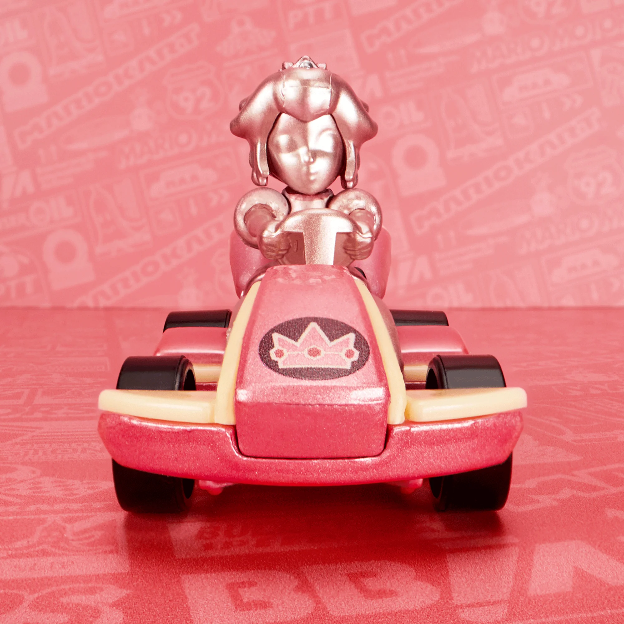 Mattel Creations Hot Wheels Mario Kart Pink Gold Peach Collectible Vehicle