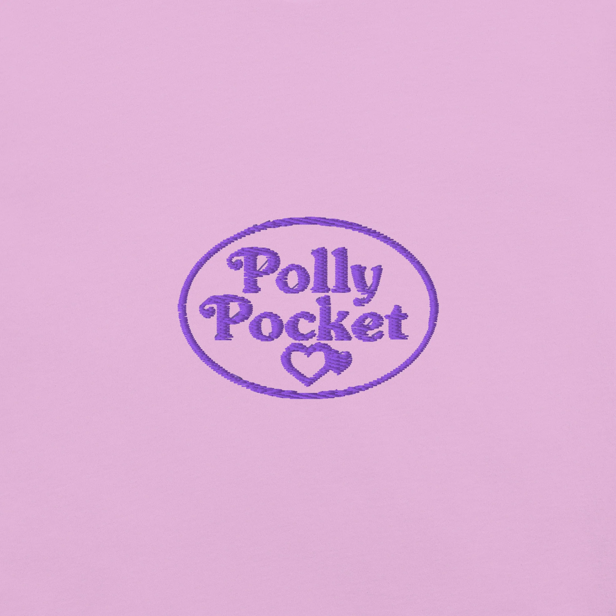 Mattel Creations Polly Pocket Icons Embroidered Pink T-Shirt
