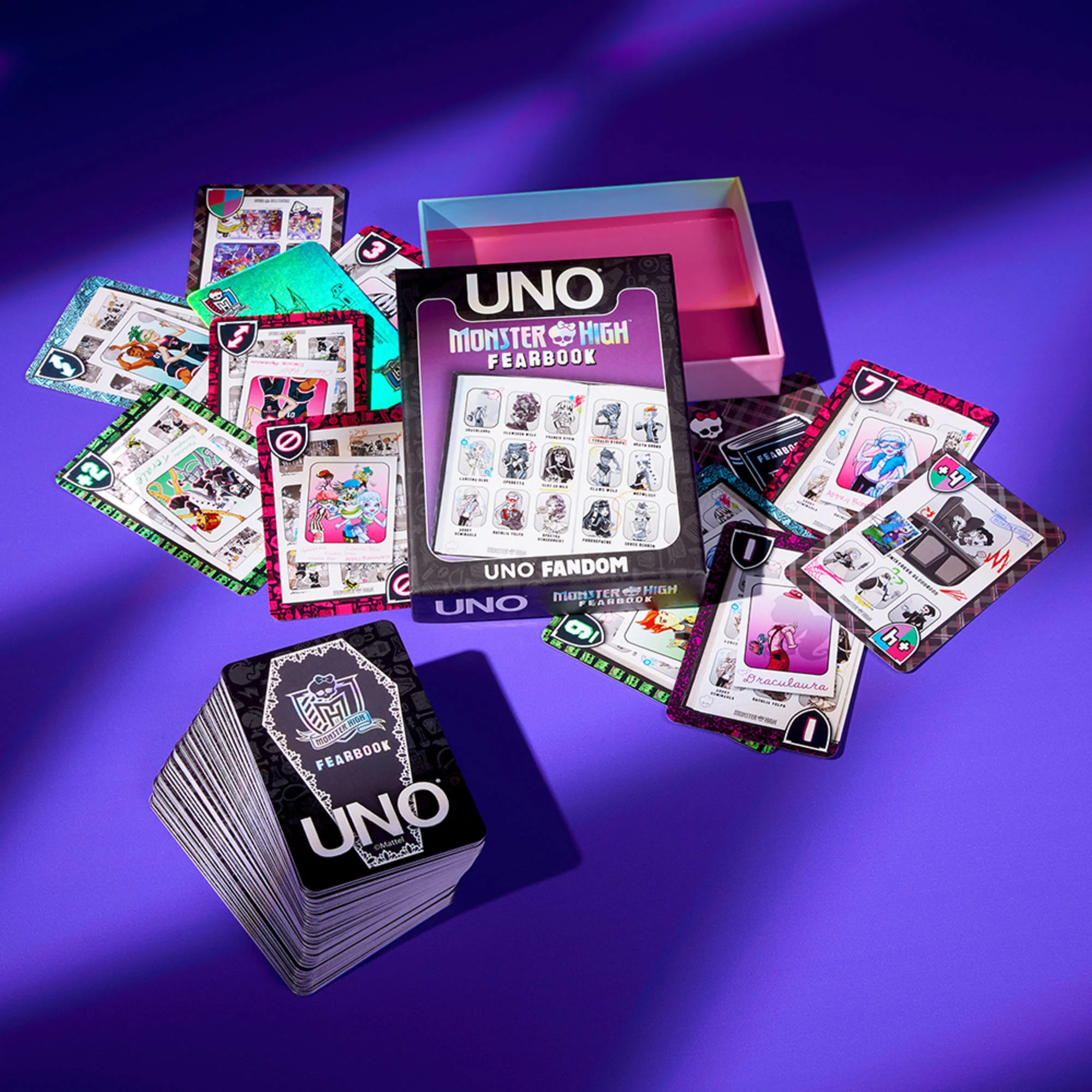 Mattel Creations UNO Fandom Monster High Fearbook Deck