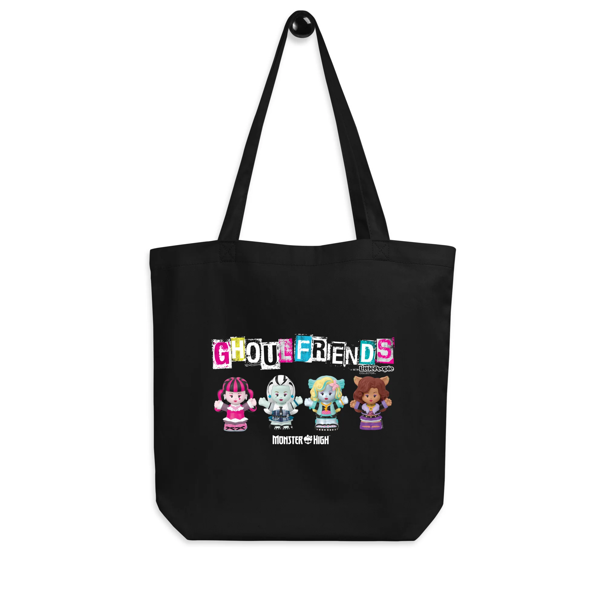 Mattel Creations Little People Collector Monster High Black Tote Bag