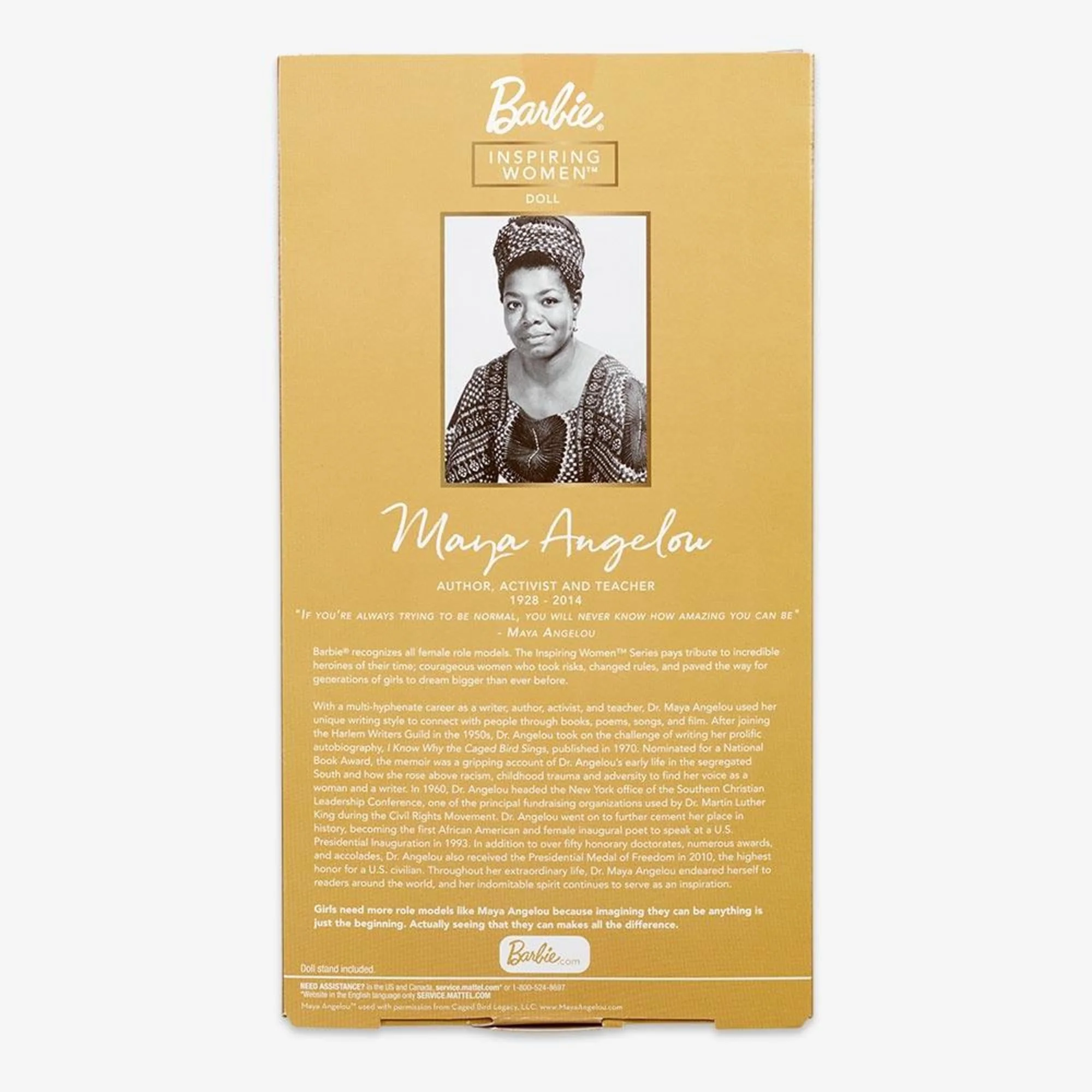 Mattel Creations Barbie Inspiring Women Maya Angelou Doll