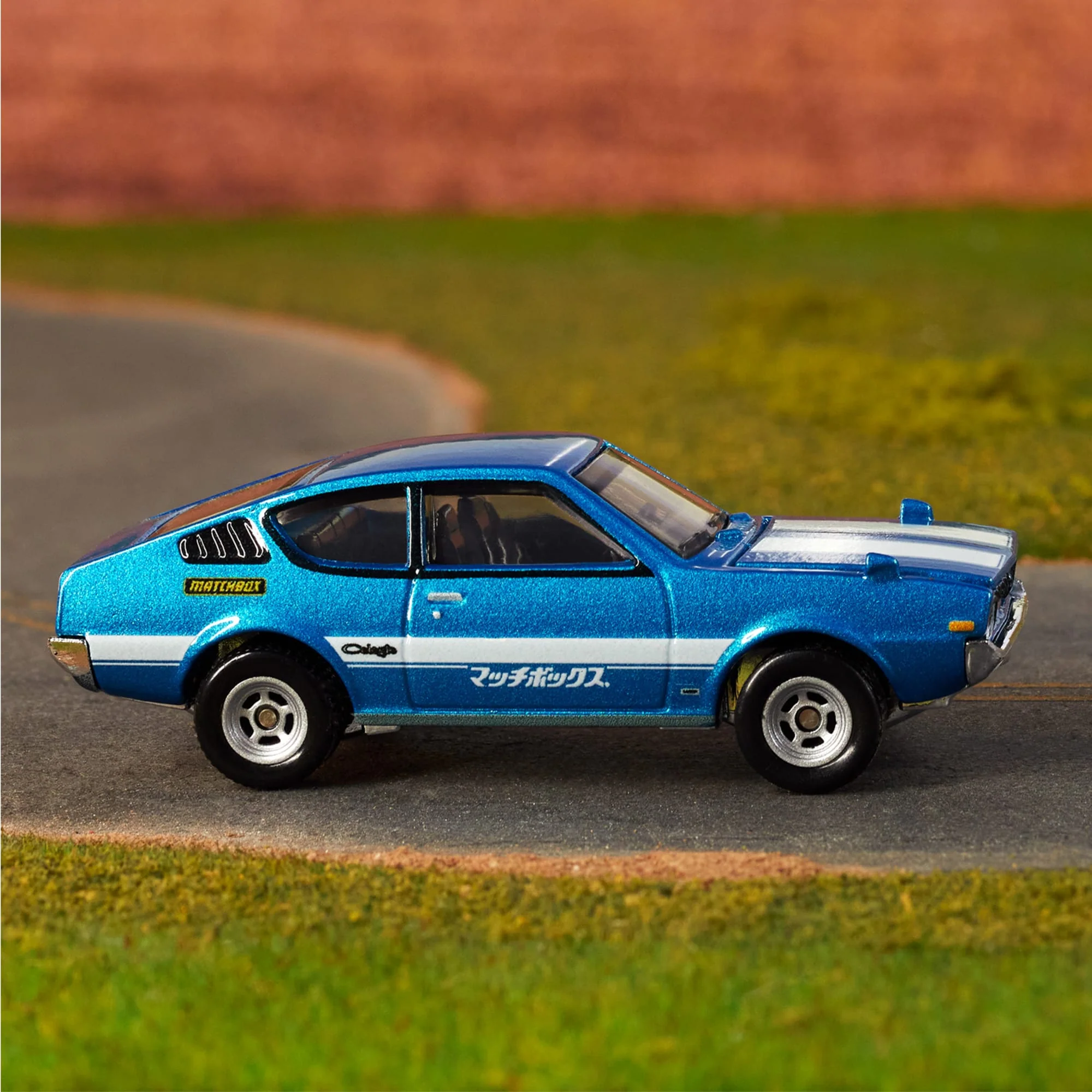 Mattel Creations Matchbox 1975 Mitsubishi Lancer Celeste