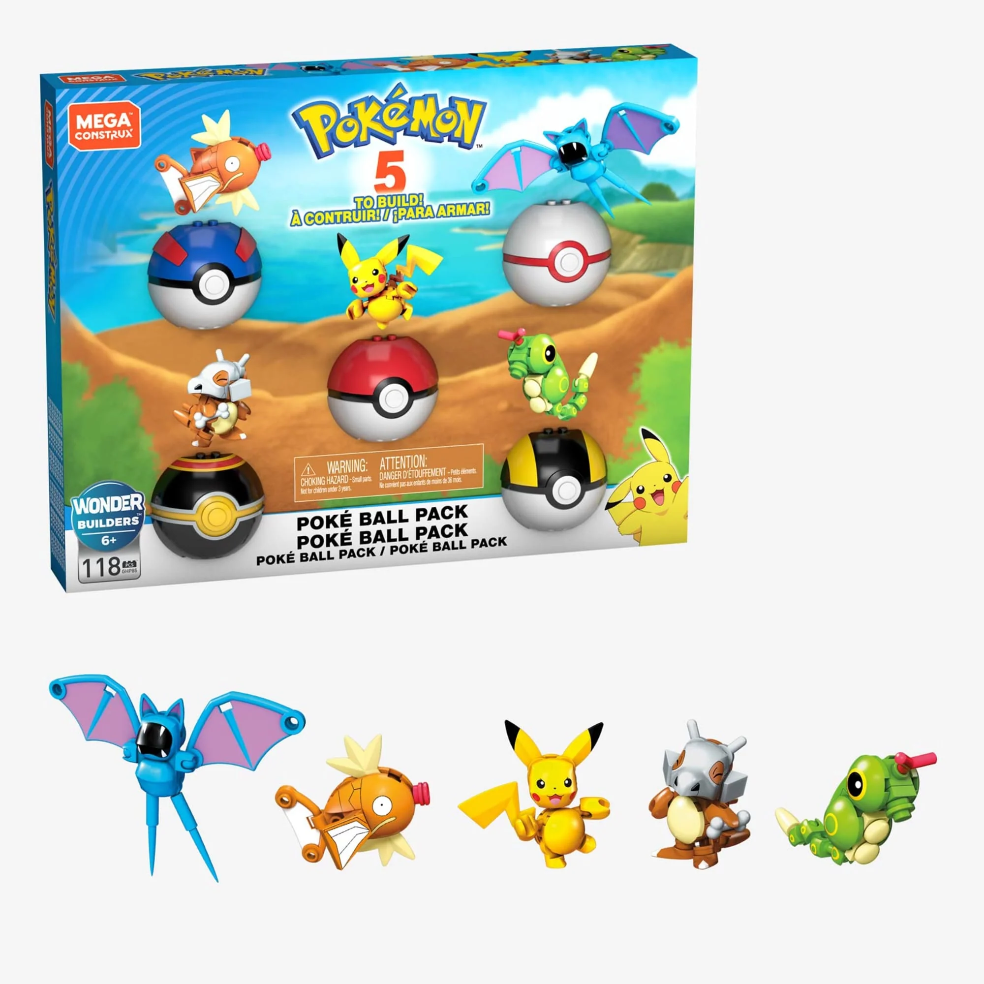 Mattel Creations MEGA Construx Pokemon Poke Ball Bundle