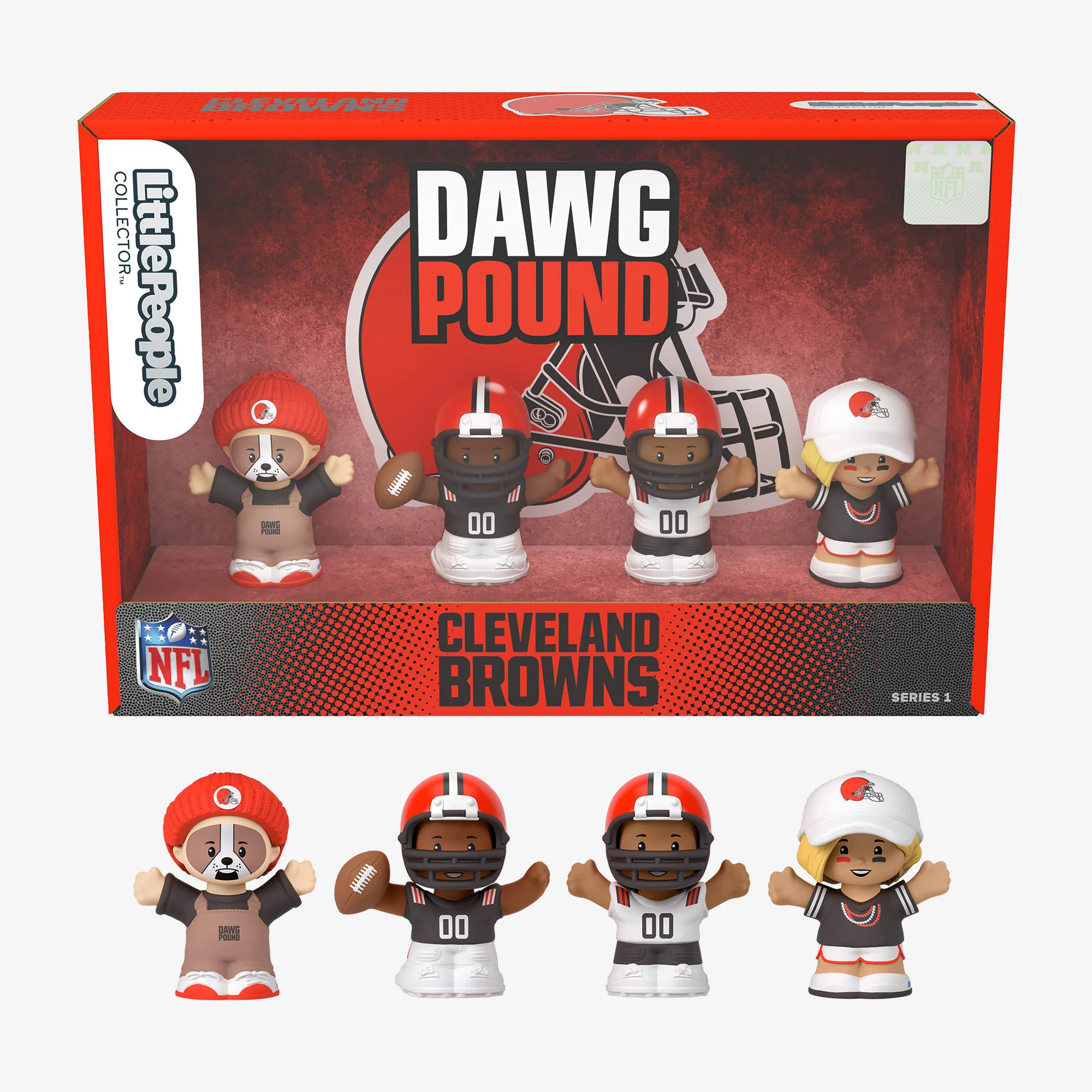 Mattel Creations Little People Collector x NFL Cleveland Browns Set