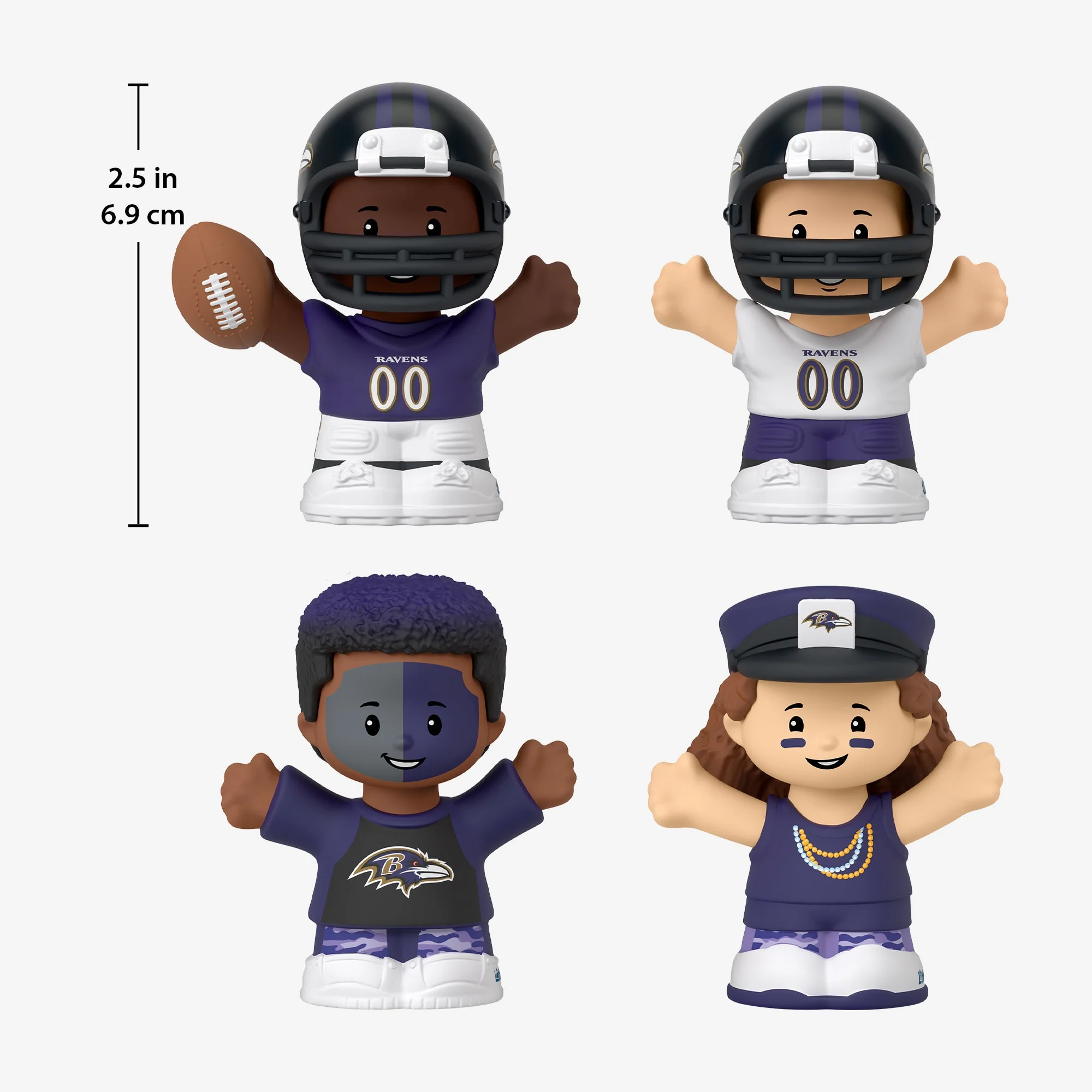 Mattel Creations Little People Collector x NFL Baltimore Ravens Set