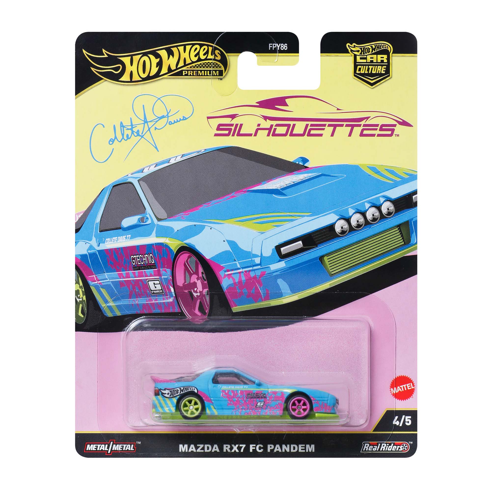 Mattel Creations Hot Wheels Premium Car Culture Silhouettes Mazda RX7 FC Pandem