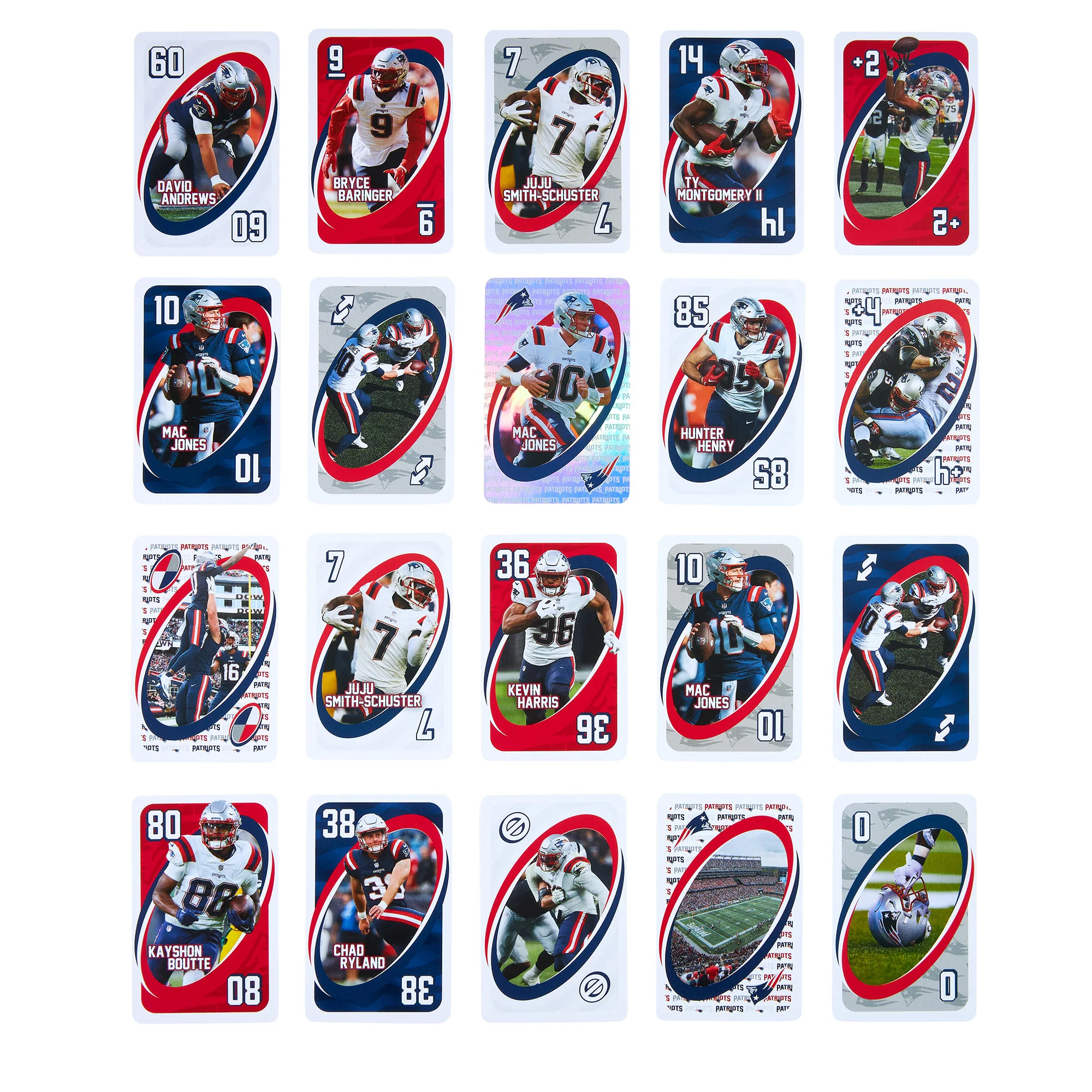 Mattel Creations UNO Fandom NFL New England Patriots Game Deck
