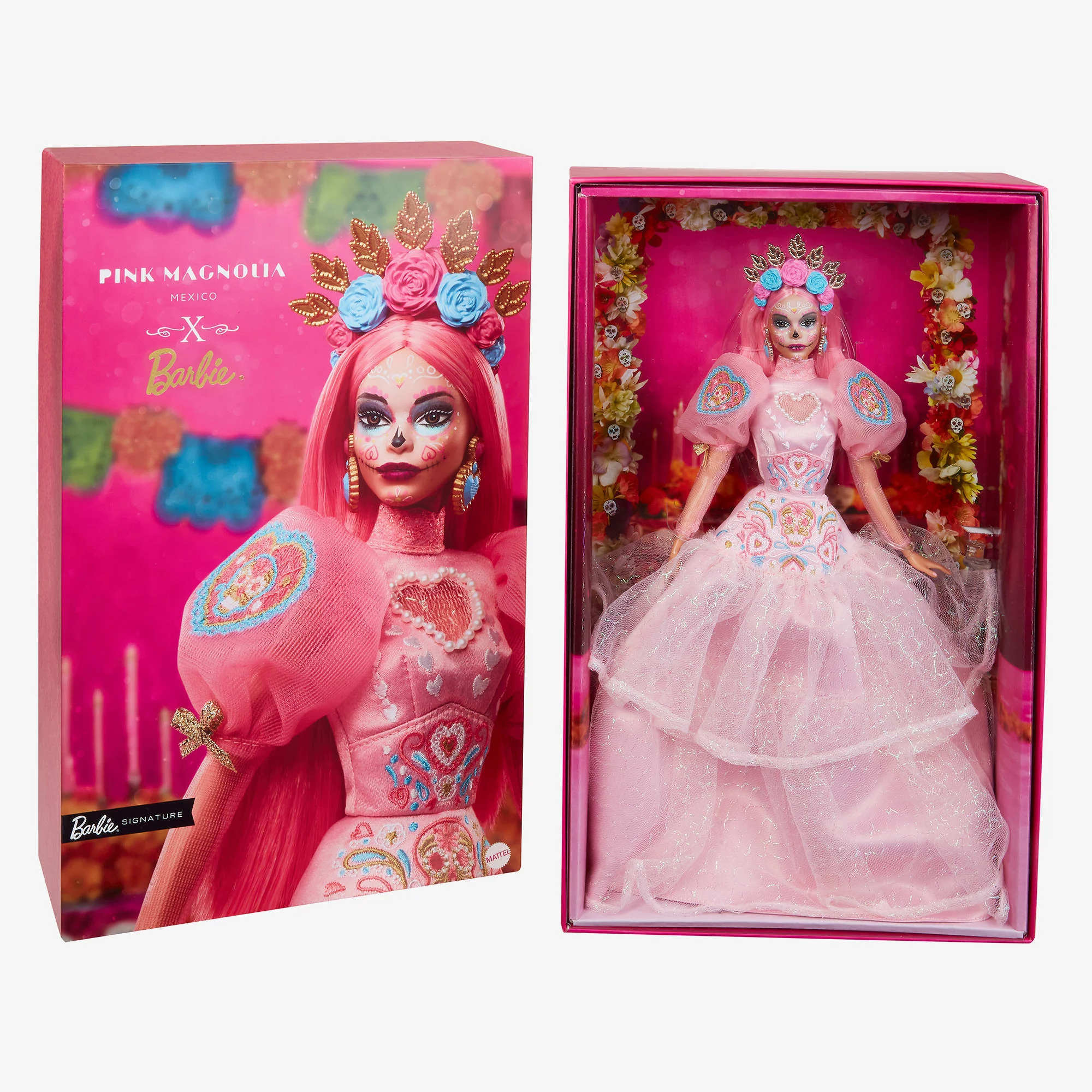 Mattel Creations 2023 Día De Muertos Barbie x Pink Magnolia Doll