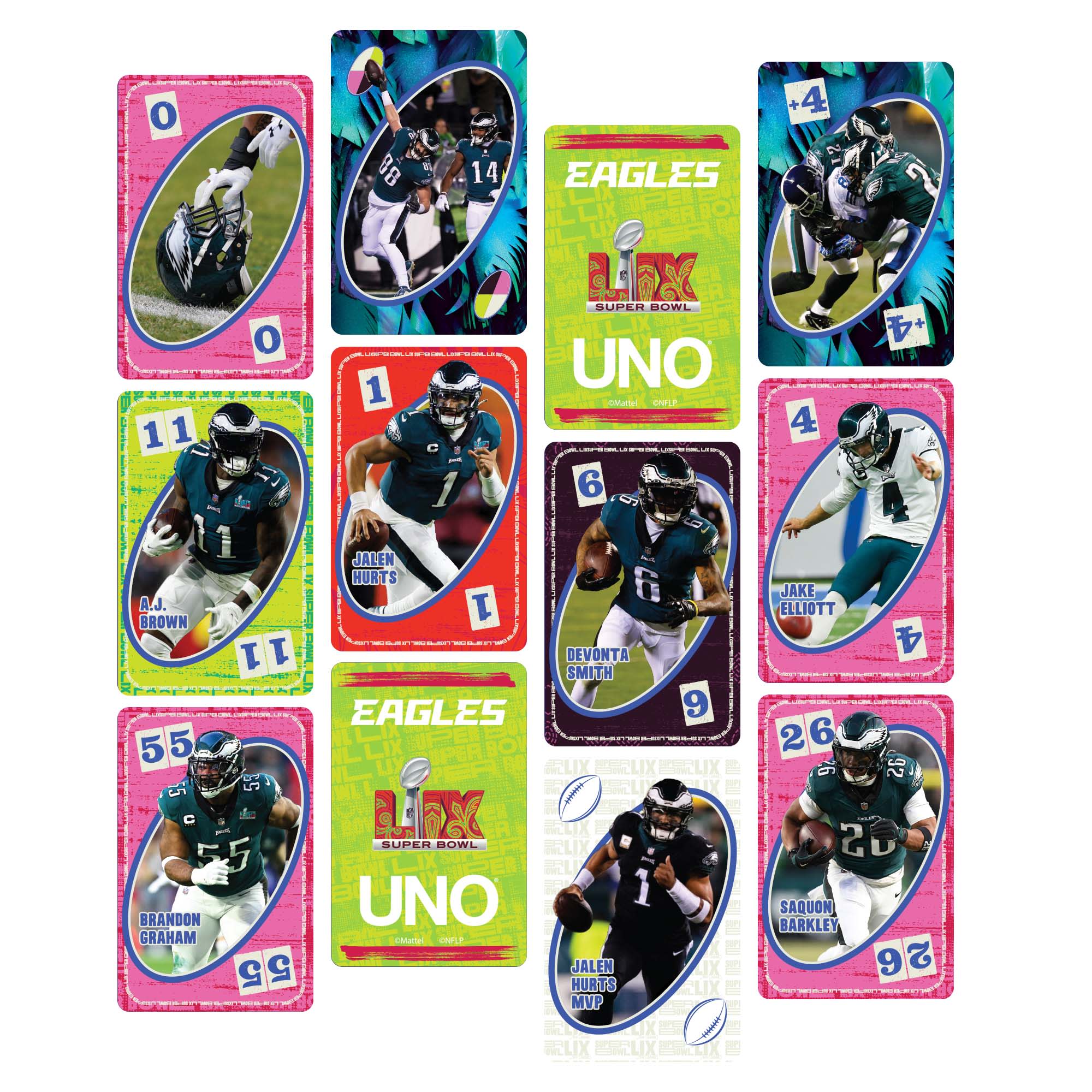 Mattel Creations UNO Fandom x Super Bowl LIX Eagles Card Game