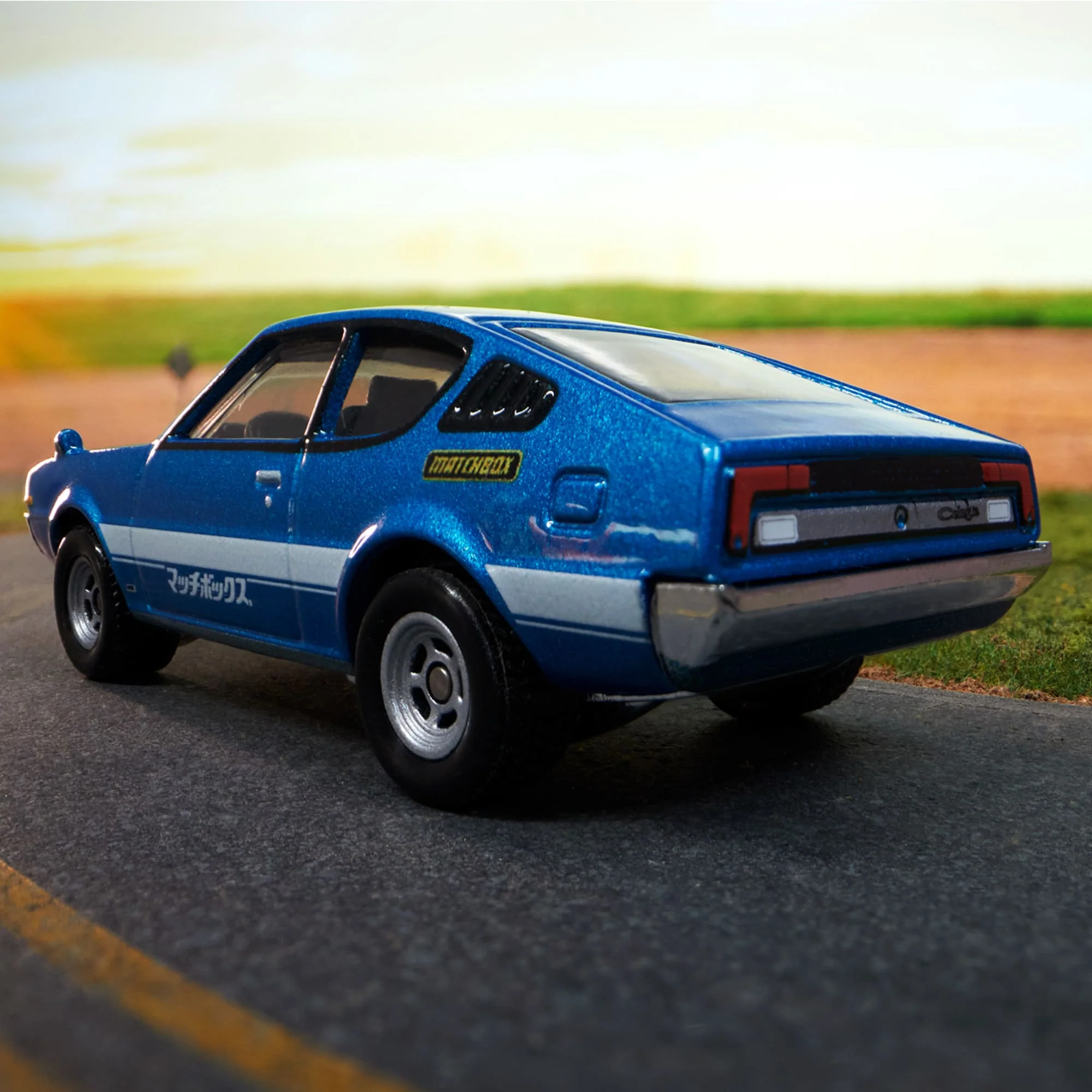 Mattel Creations Matchbox 1975 Mitsubishi Lancer Celeste