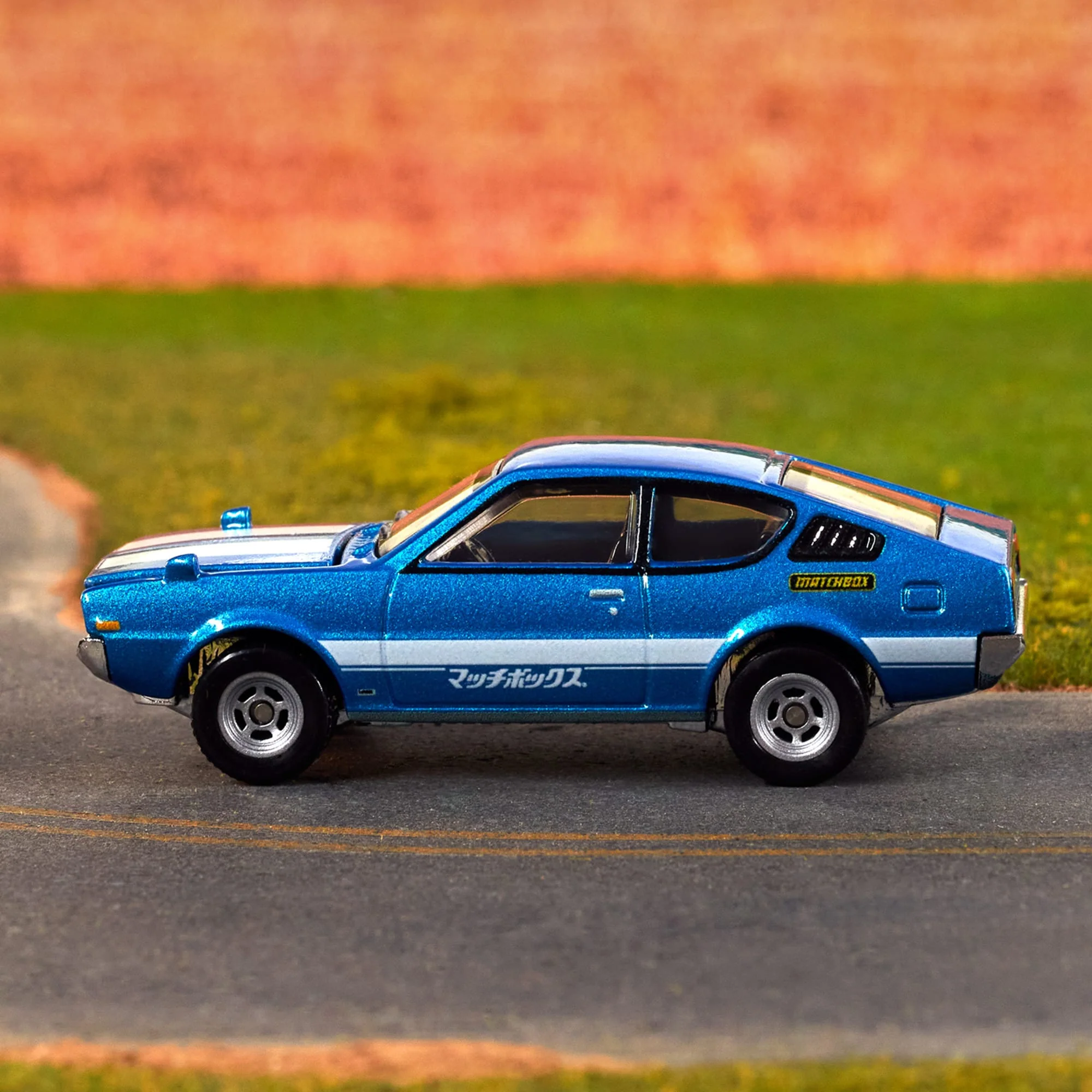 Mattel Creations Matchbox 1975 Mitsubishi Lancer Celeste