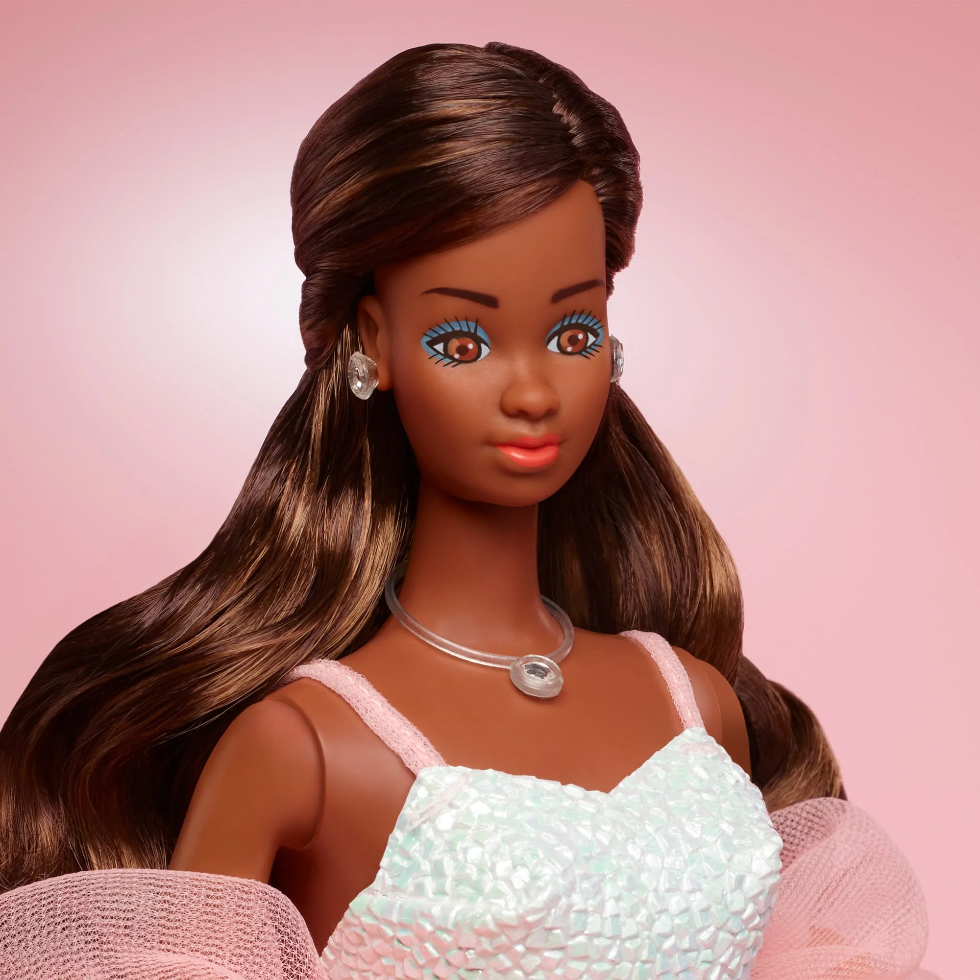 Mattel Creations Peaches 'n Cream Barbie Doll, Brown Hair