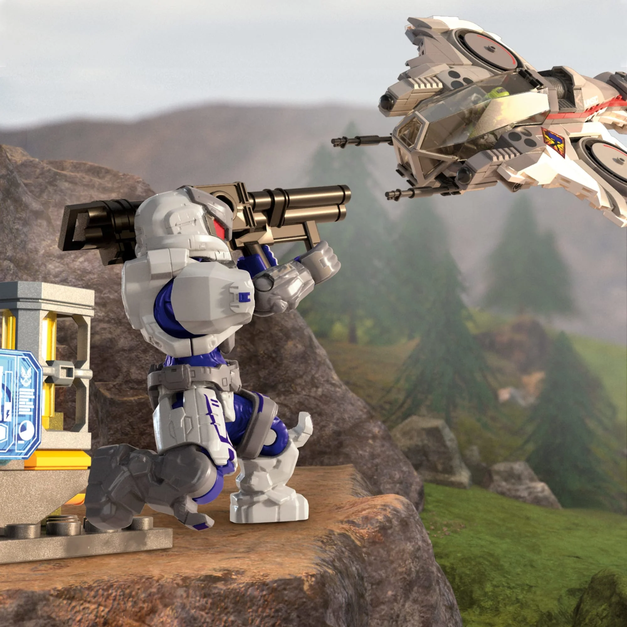Mattel Creations MEGA Halo UNSC Arctic Burn Wasp Building Toy Kit