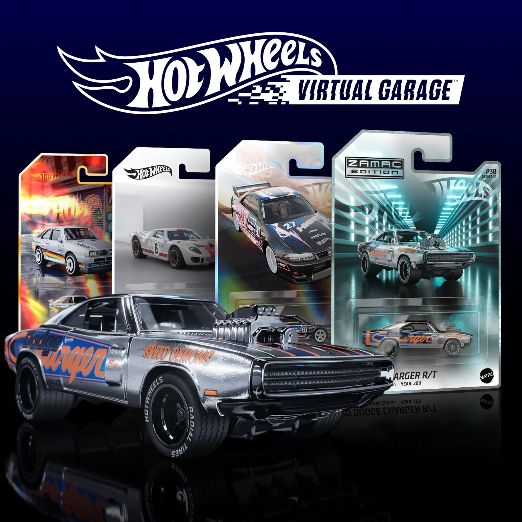 Mattel Creations Hot Wheels Virtual Garage Series 10: Premium Pack of 5 Virtual Collectibles