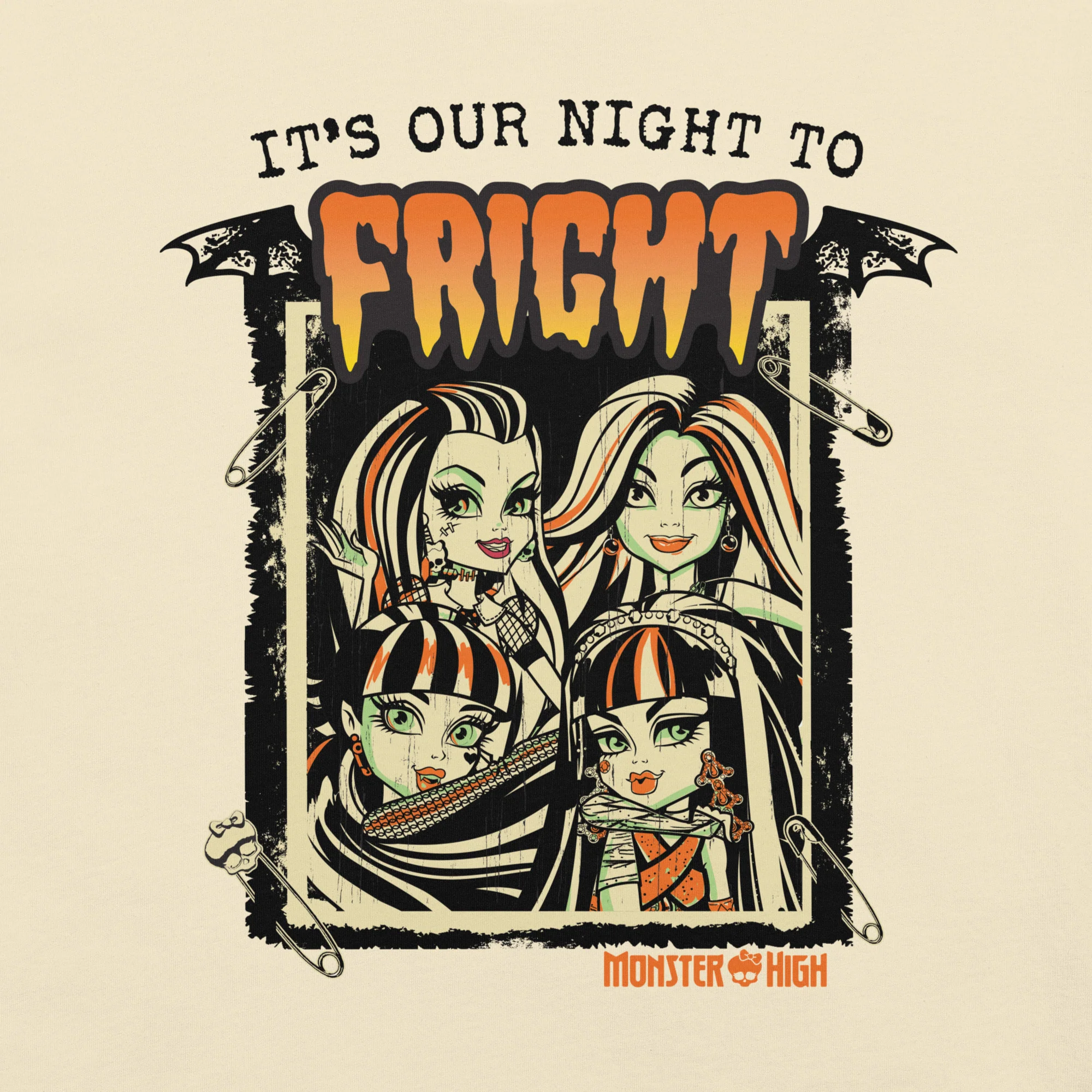 Mattel Creations Monster High Fright Night Cream T-Shirt
