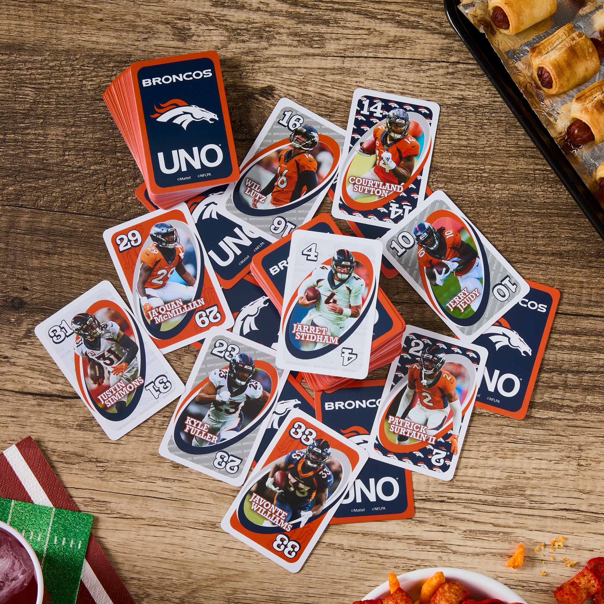 Mattel Creations UNO Fandom NFL Denver Broncos Game Deck