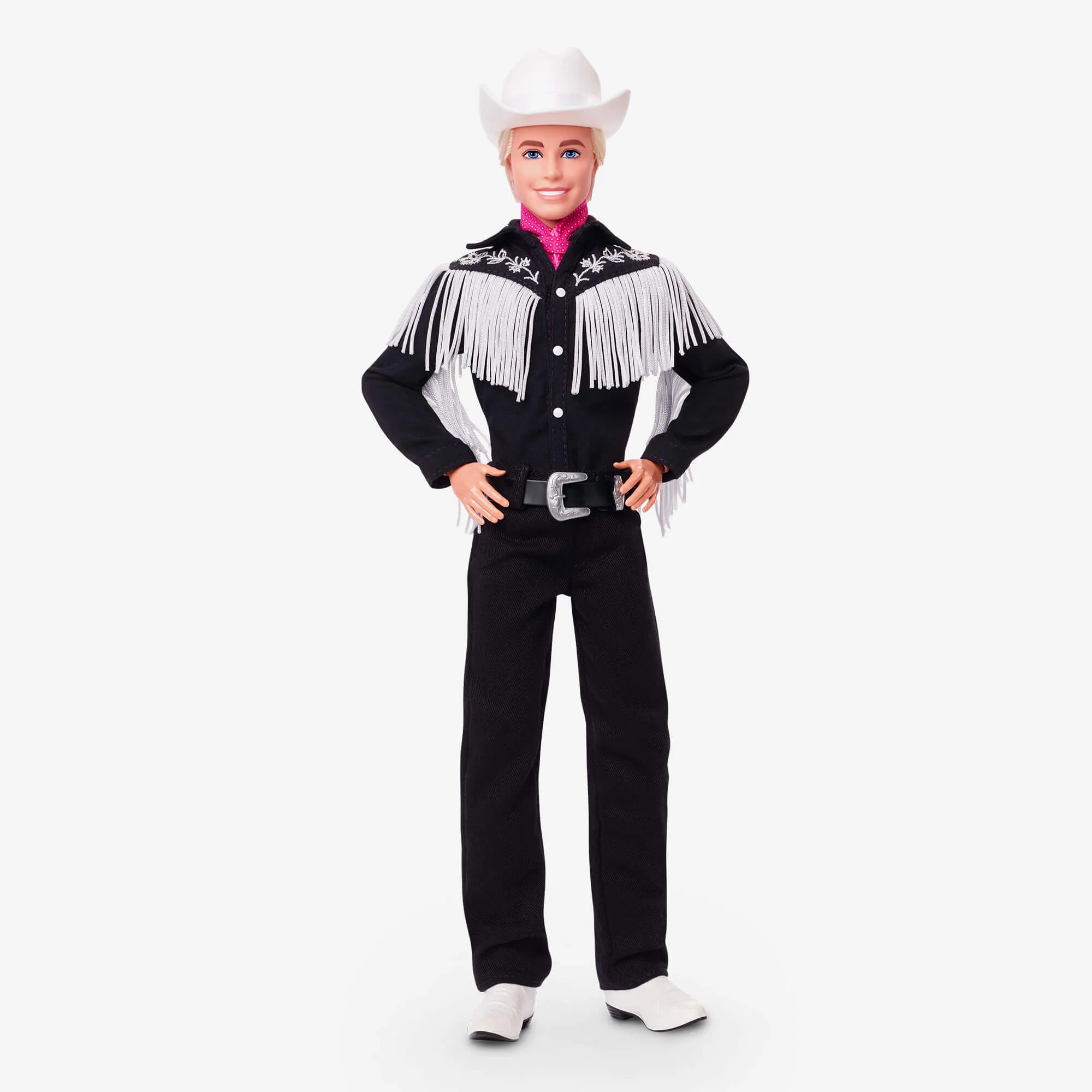 Mattel Creations Ken Doll in Black and White Western Outfit – Barbie The Movie