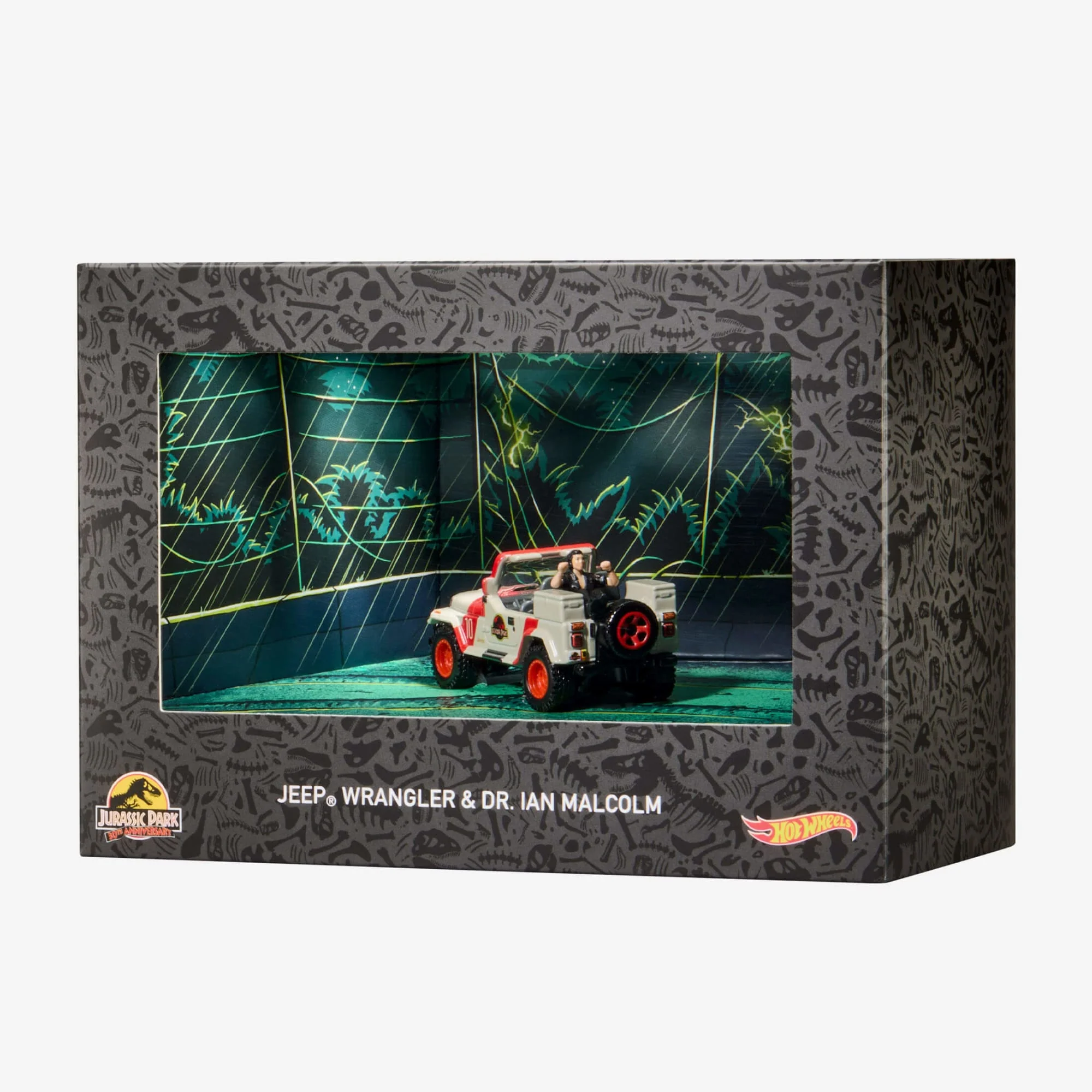 Mattel Creations Hot Wheels Jurassic Park Jeep Wrangler & Dr. Ian Malcolm
