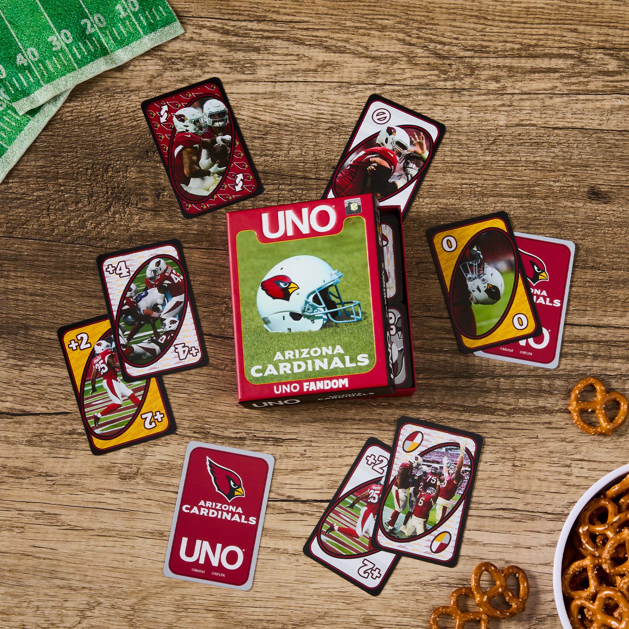 Mattel Creations UNO Fandom NFL Arizona Cardinals Game Deck