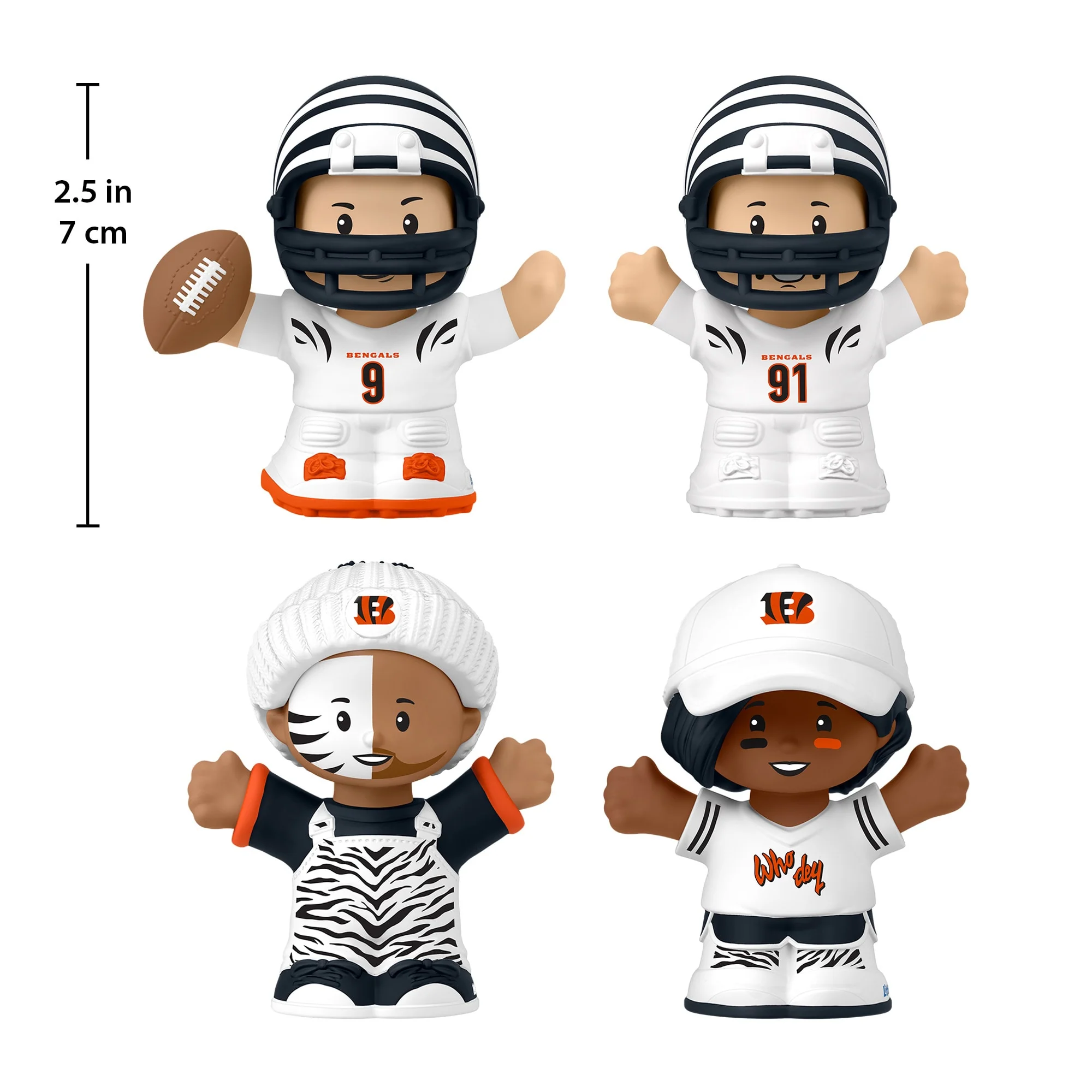 Mattel Creations Little People Collector Cincinnati Bengals Alternate Jersey Figure Set