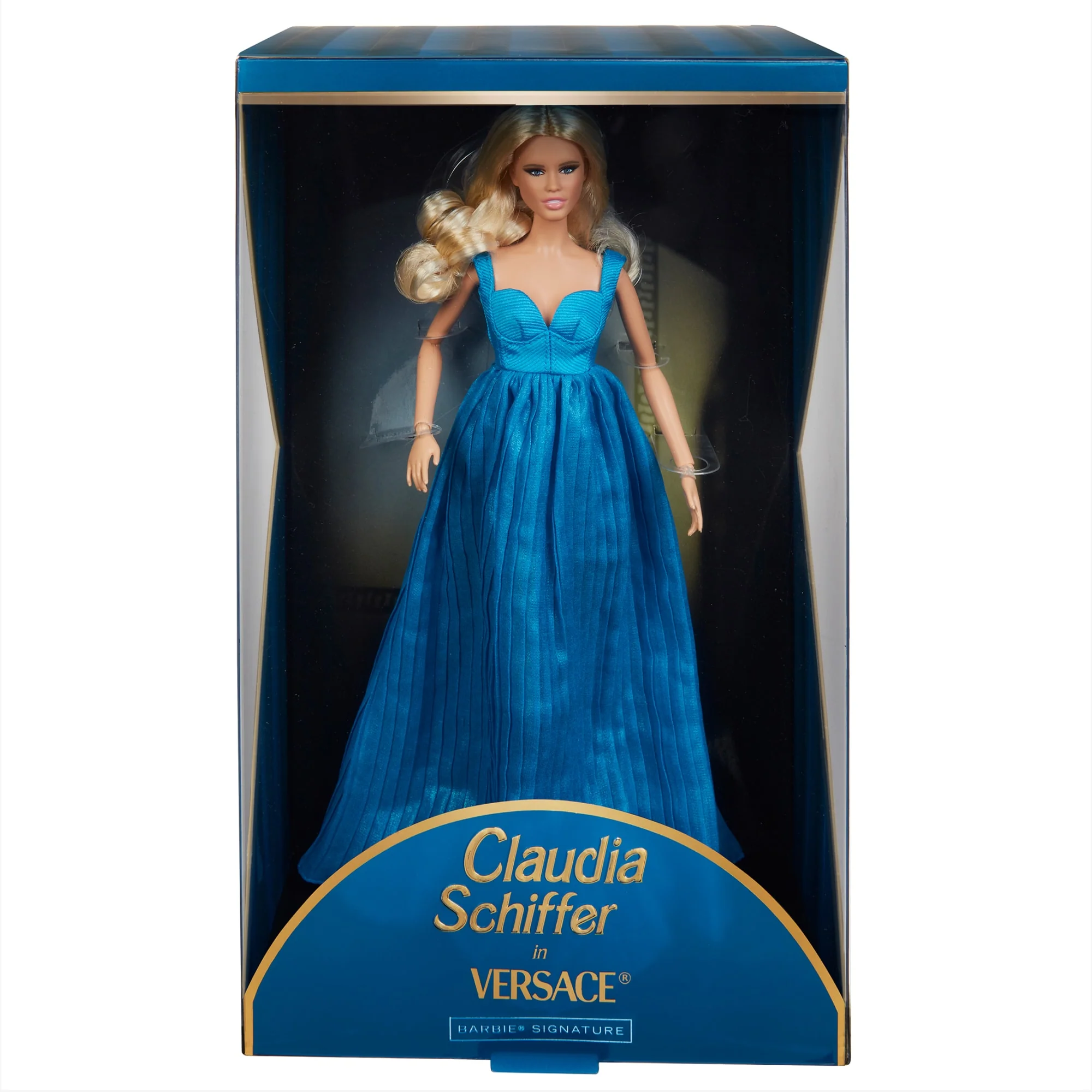 Mattel Creations Barbie Supermodel Claudia Schiffer Doll in Versace Gown