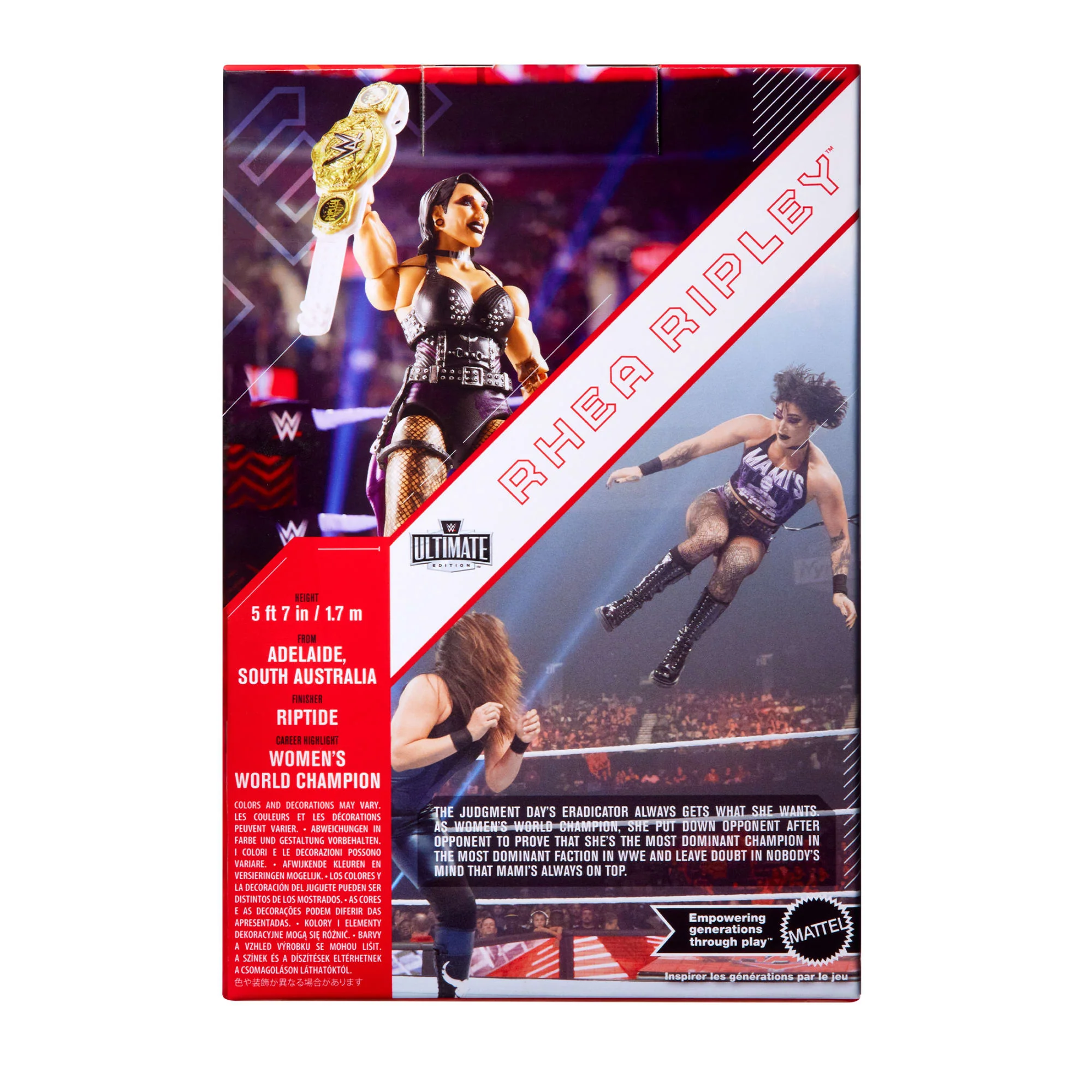 Mattel Creations WWE Ultimate Edition RAW Ring and WWE Superstar Rhea Ripley Figure