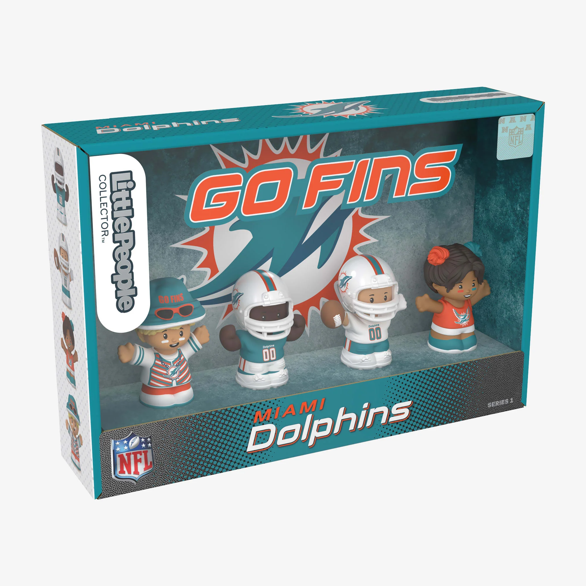 Mattel Creations Little People Collector x NFL Miami Dolphins Set