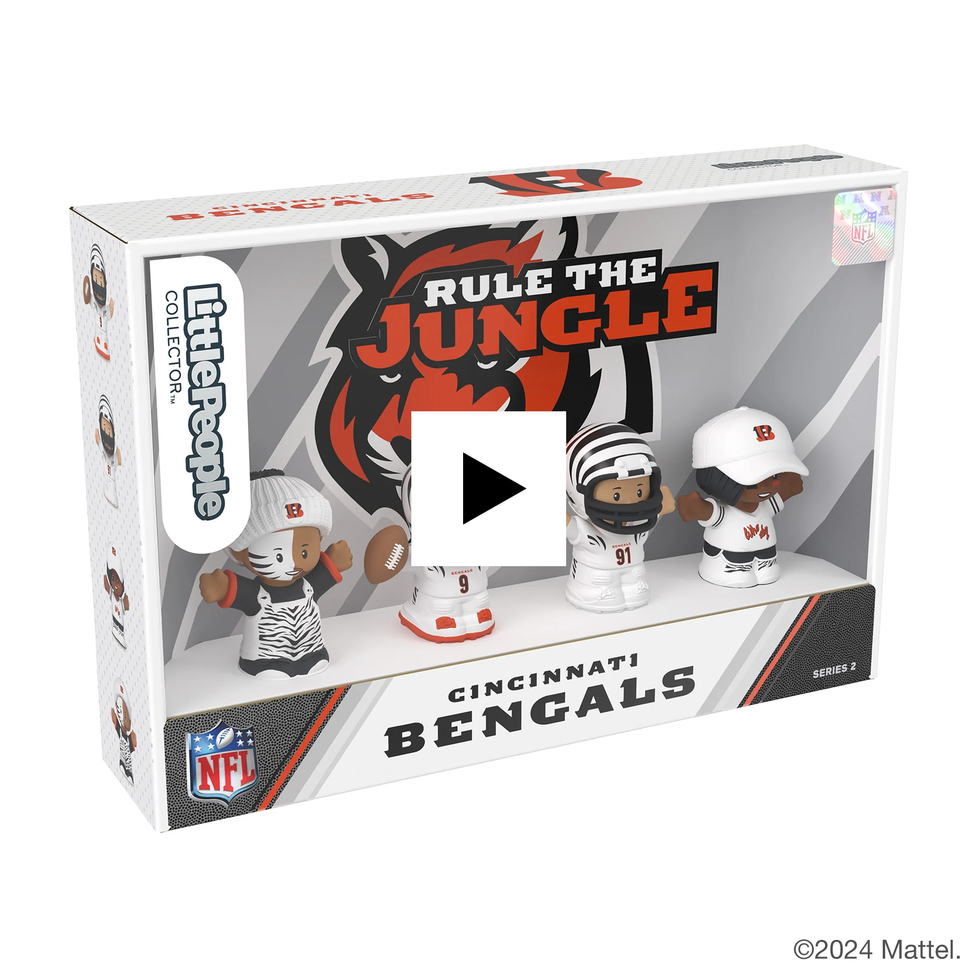 Mattel Creations Little People Collector Cincinnati Bengals Alternate Jersey Figure Set