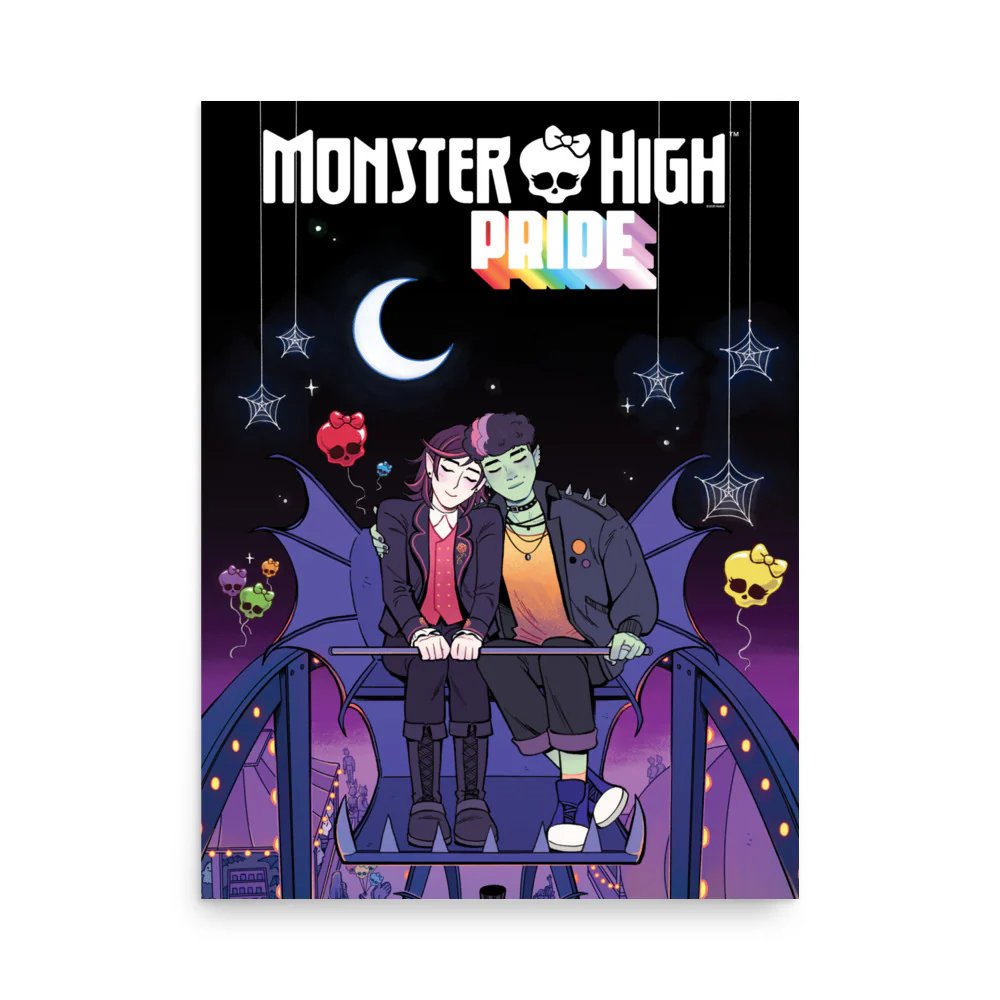 Mattel Creations Monster High Pride Kieran & Spelldon Black Poster