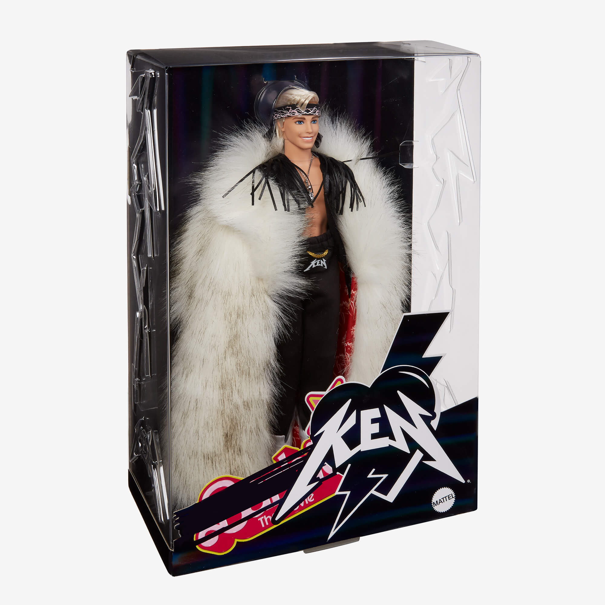 Mattel Creations Ken Doll in Faux Fur Coat and Black Fringe Vest – Barbie The Movie
