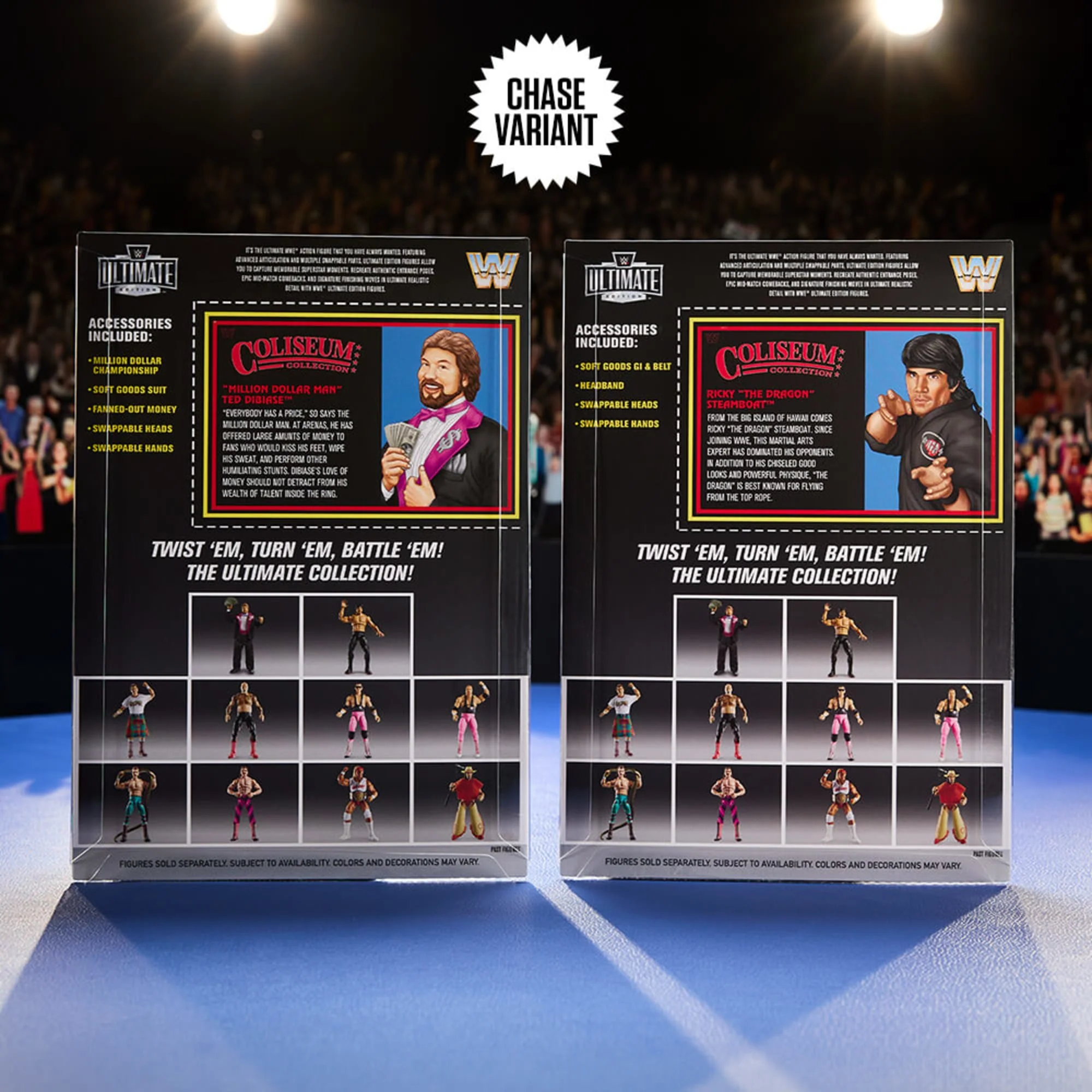 Mattel Creations WWE Ultimate Edition Coliseum Collection “Million Dollar Man” Ted DiBiase and Ricky “The Dragon” Steamboat 2-Pack