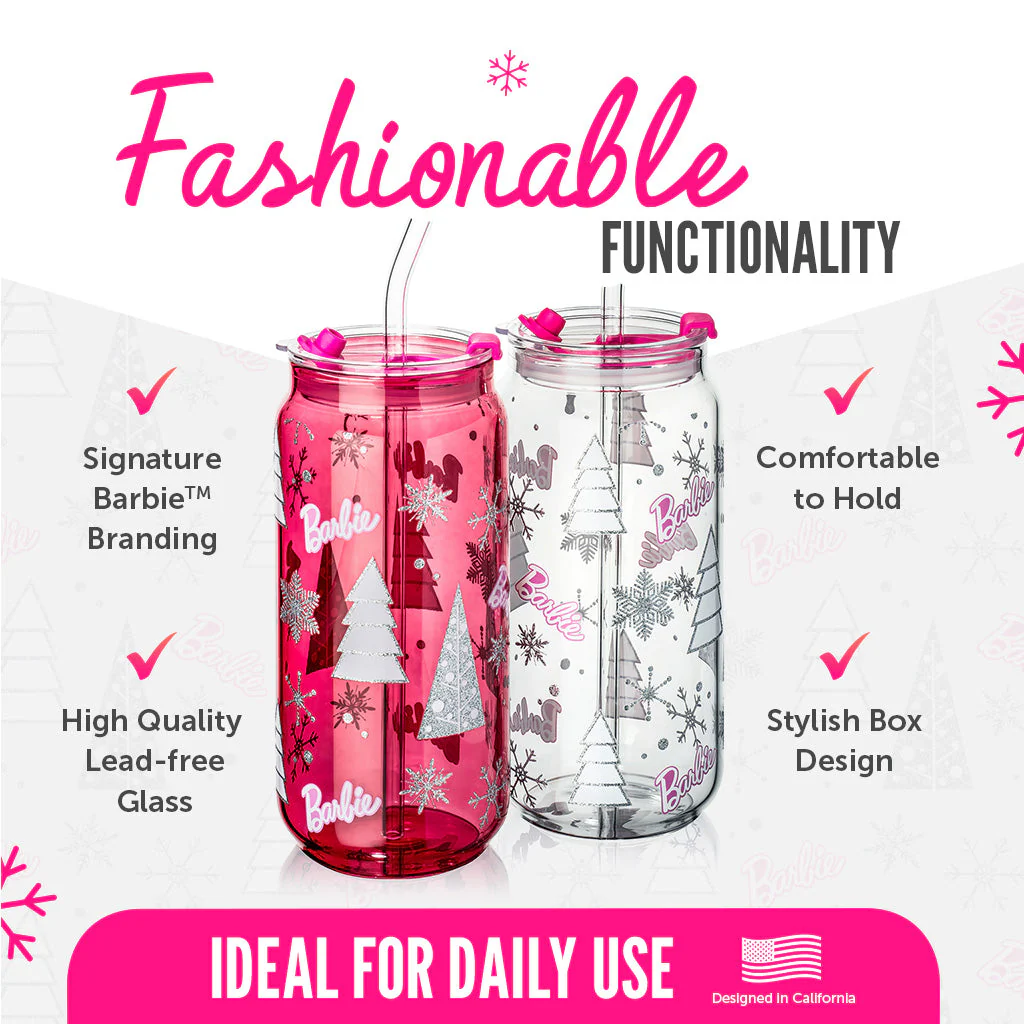 Mattel Creations Barbie™ Christmas Drinking Glasses - 20 Oz