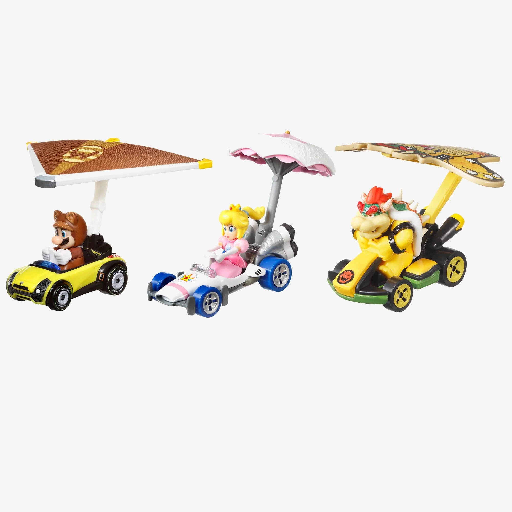 Mattel Creations Hot Wheels MARIOKART Vehicle + Glider, Set of 3