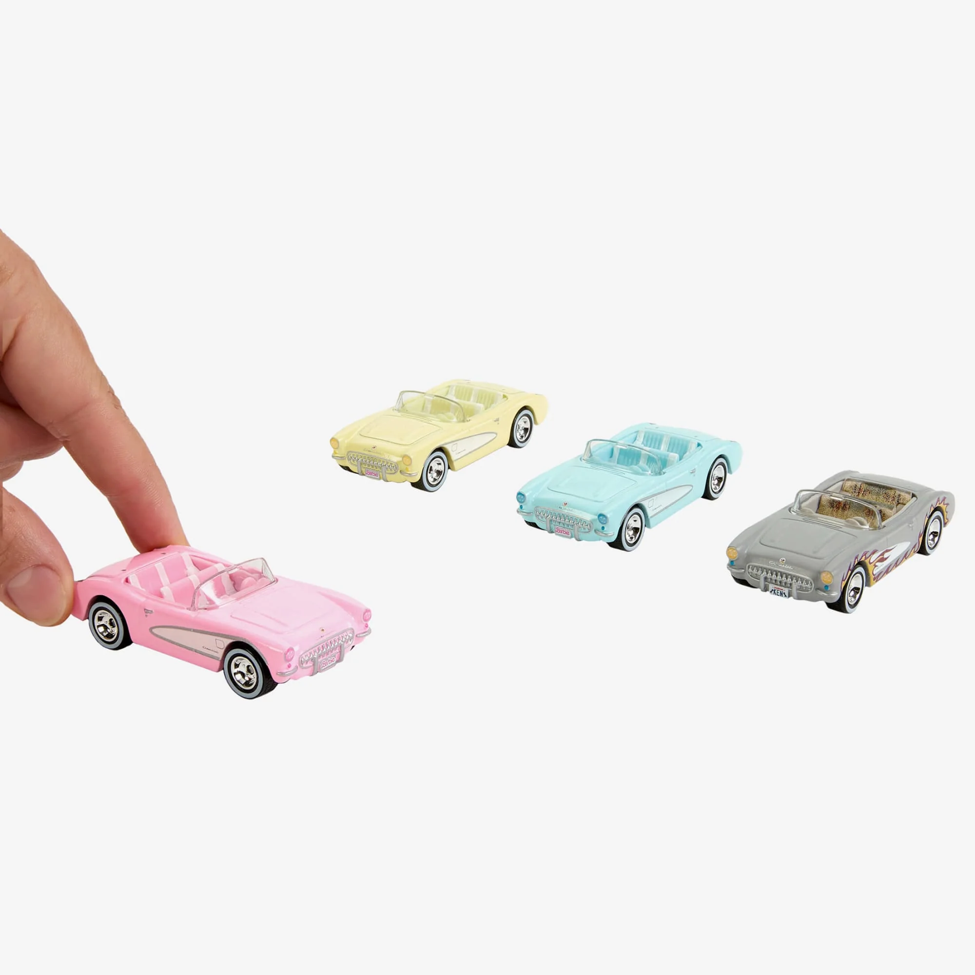 Mattel Creations Barbie The Movie Hot Wheels Corvette 4-Pack