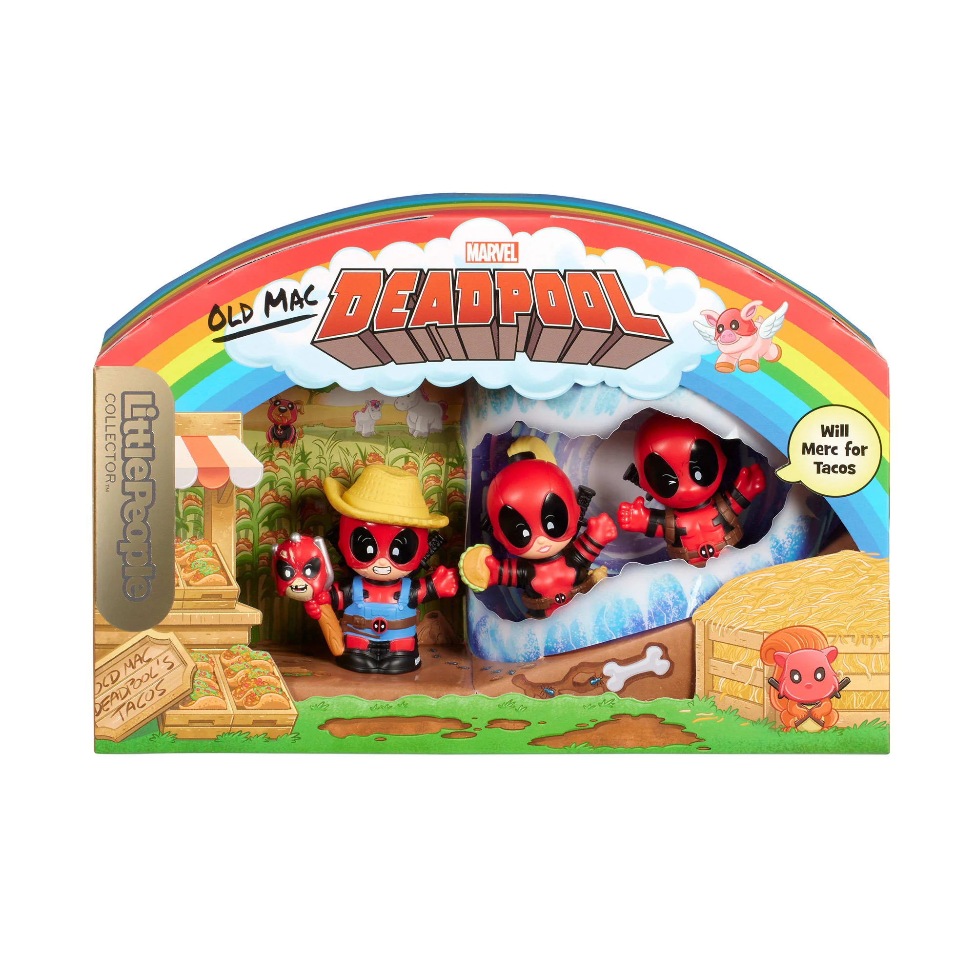 Mattel Creations Little People Collector Deadpool Set