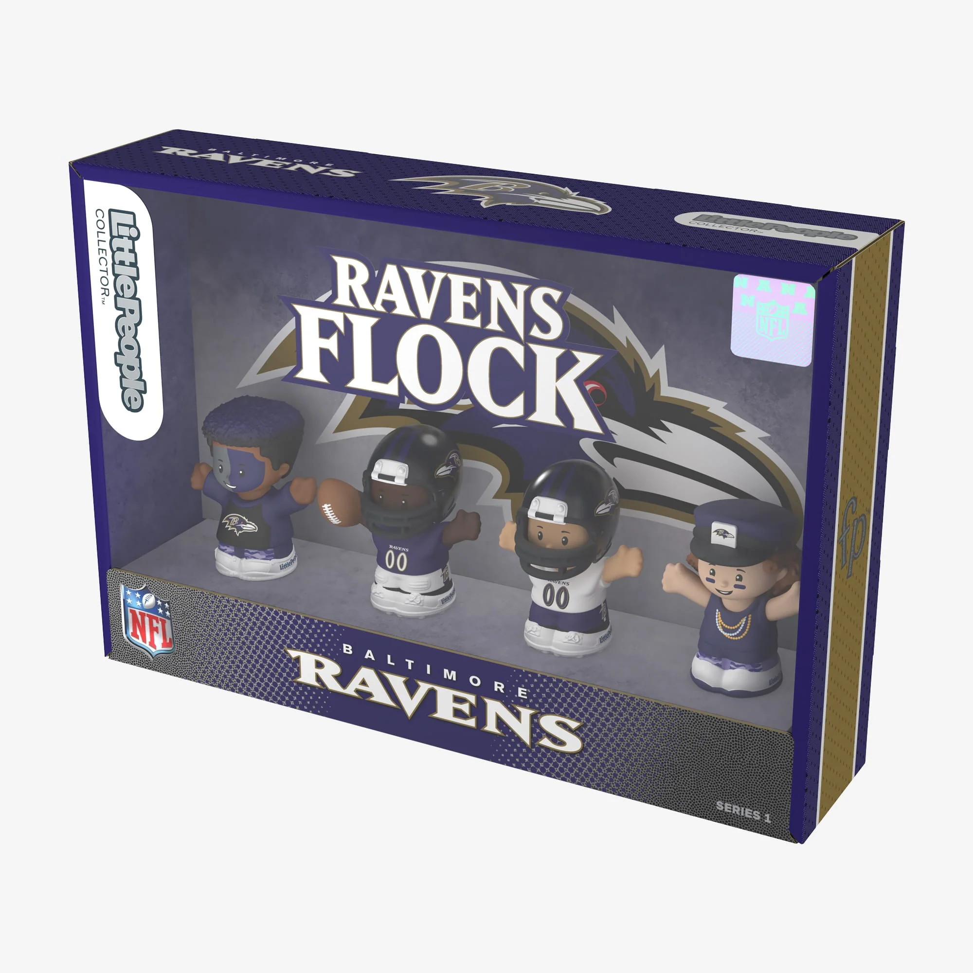 Mattel Creations Little People Collector x NFL Baltimore Ravens Set