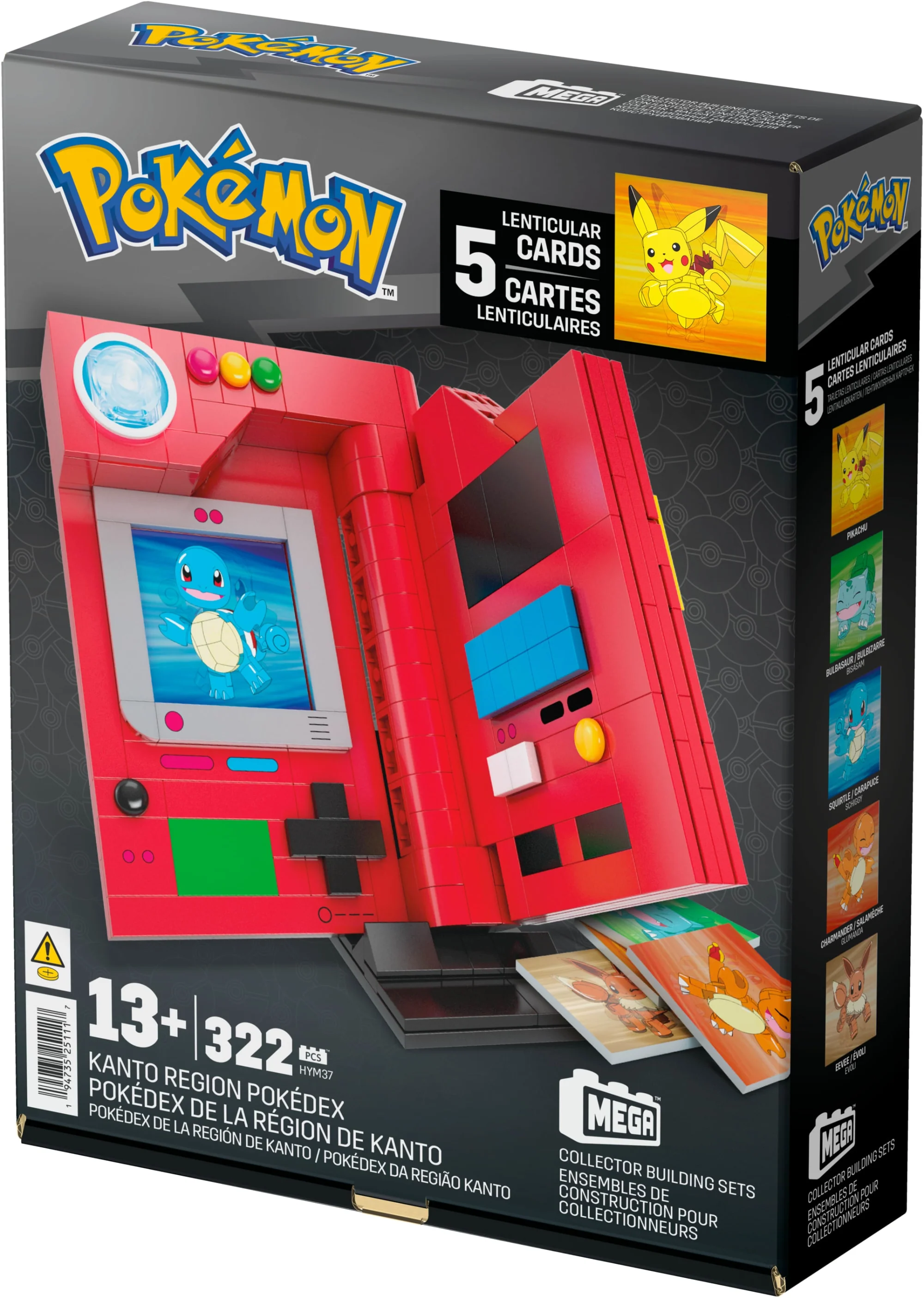 Mattel Creations MEGA Pokémon Kanto Region Pokédex Building Kit