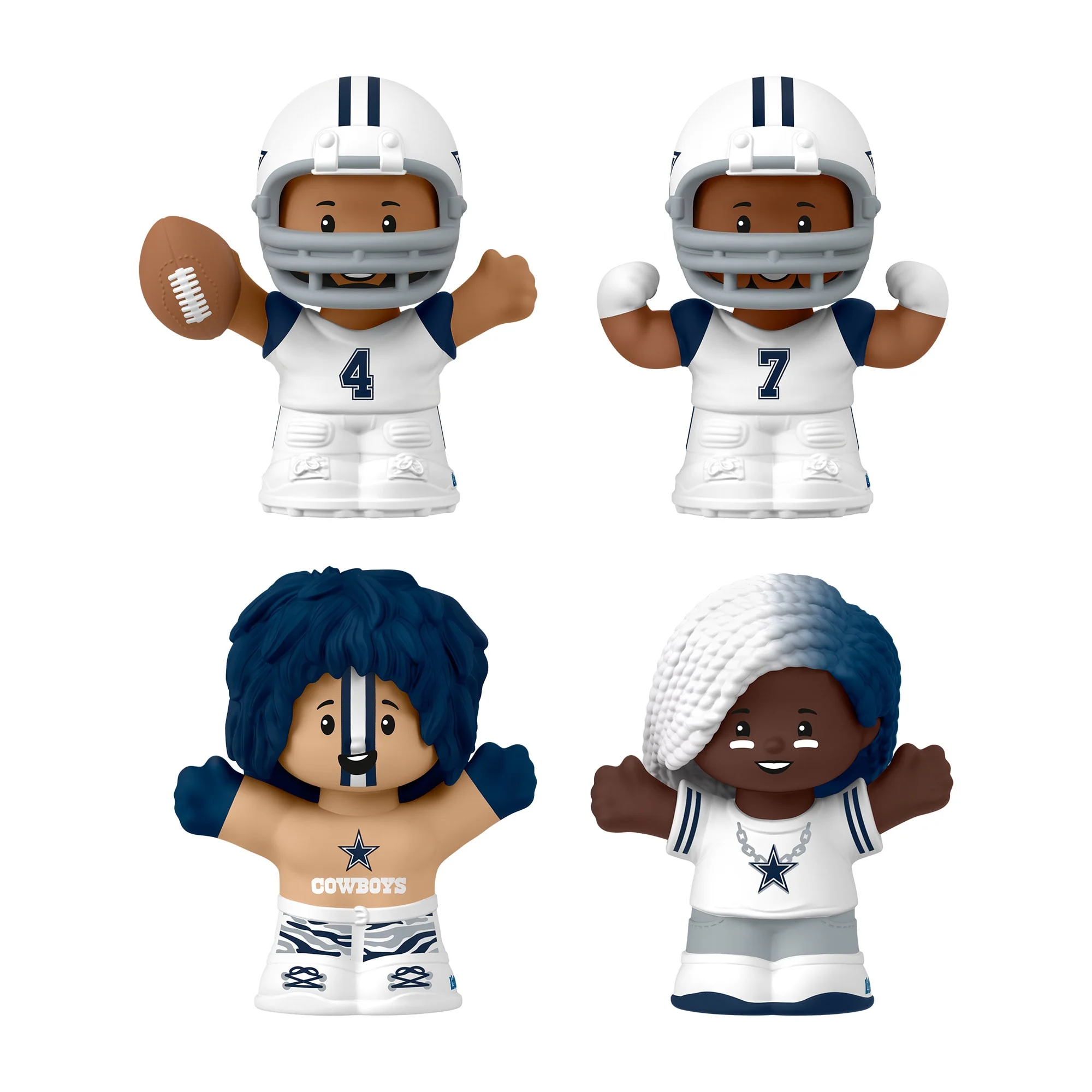 Mattel Creations Little People Collector Dallas Cowboys Alternate Jersey Figure Set