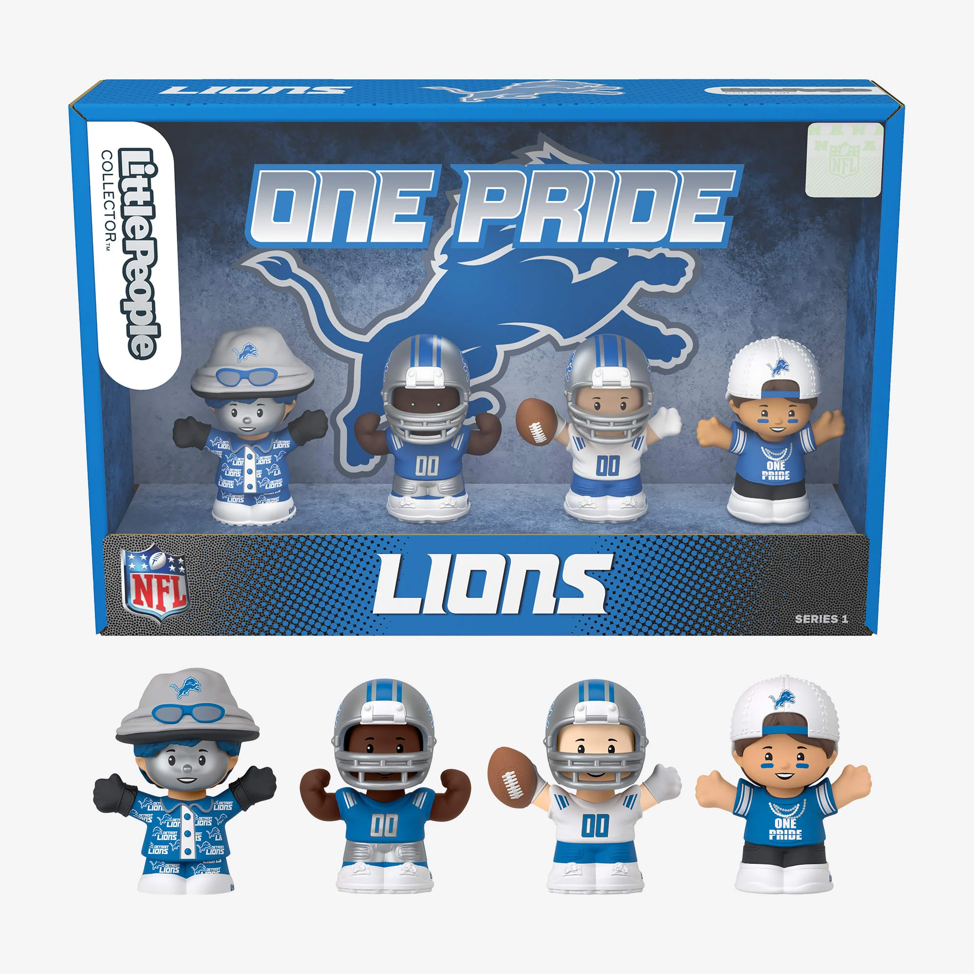 Mattel Creations Little People Collector x NFL Detroit Lions Set