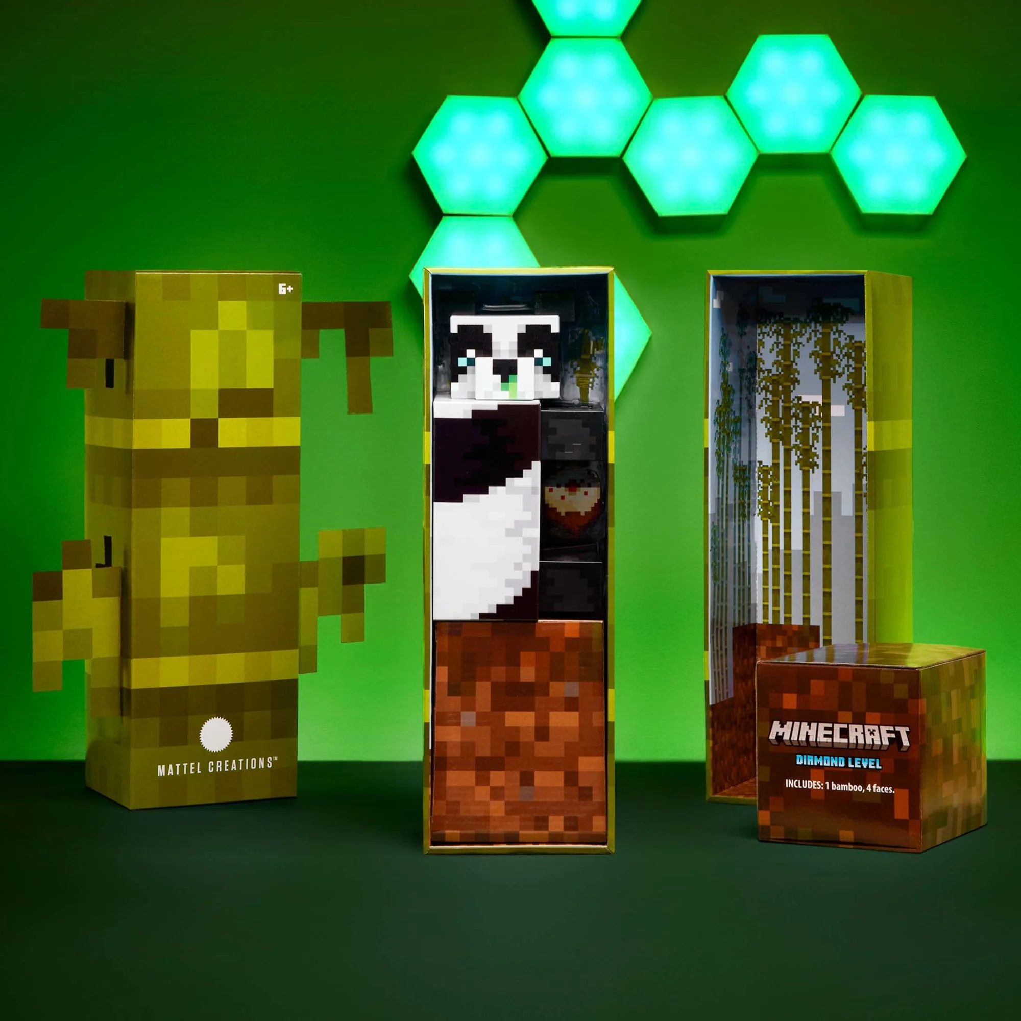 Mattel Creations Minecraft Diamond Level Panda Figure
